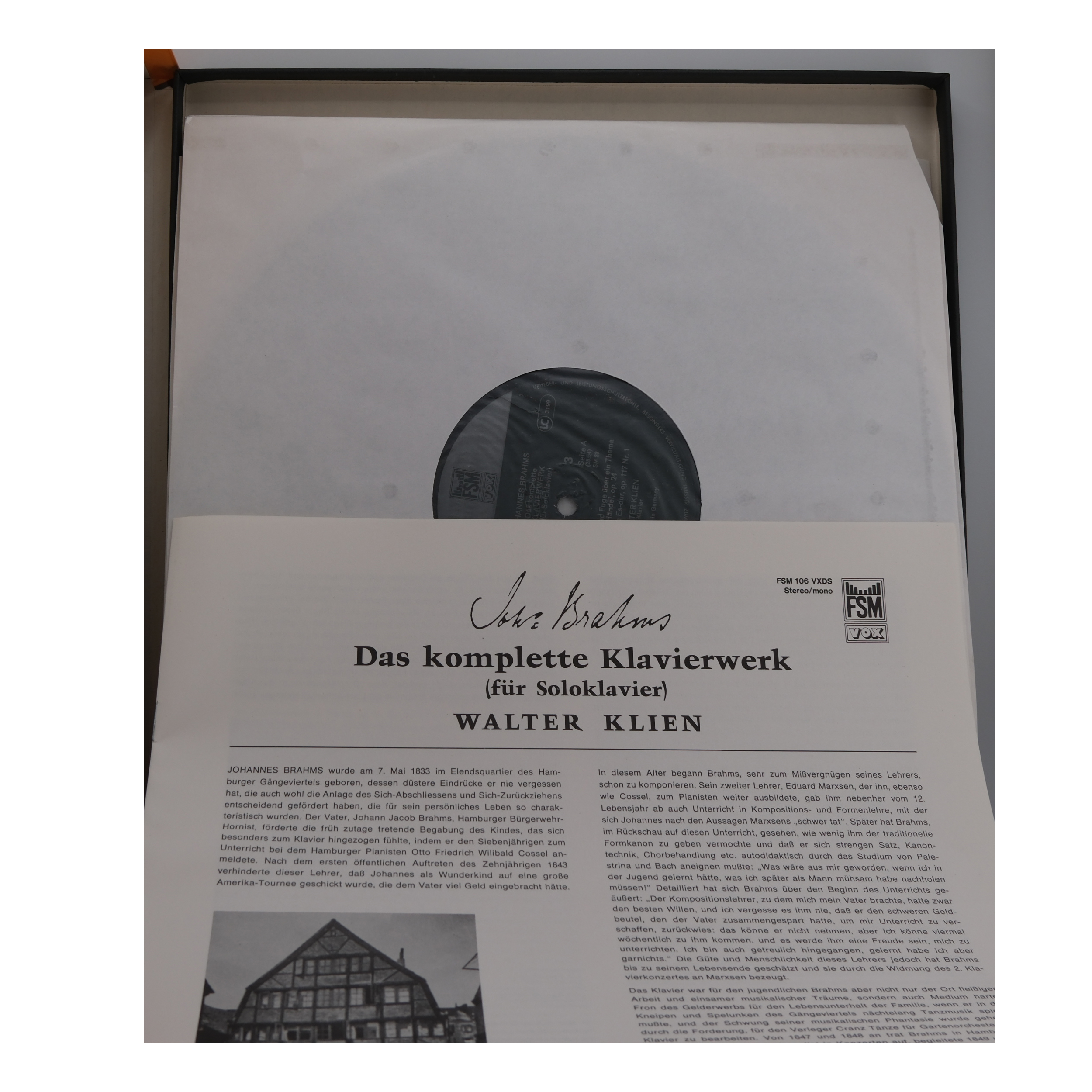 Brahms : Œuvres Complètes pour Piano, Walter Klien, 1970 – Image 2