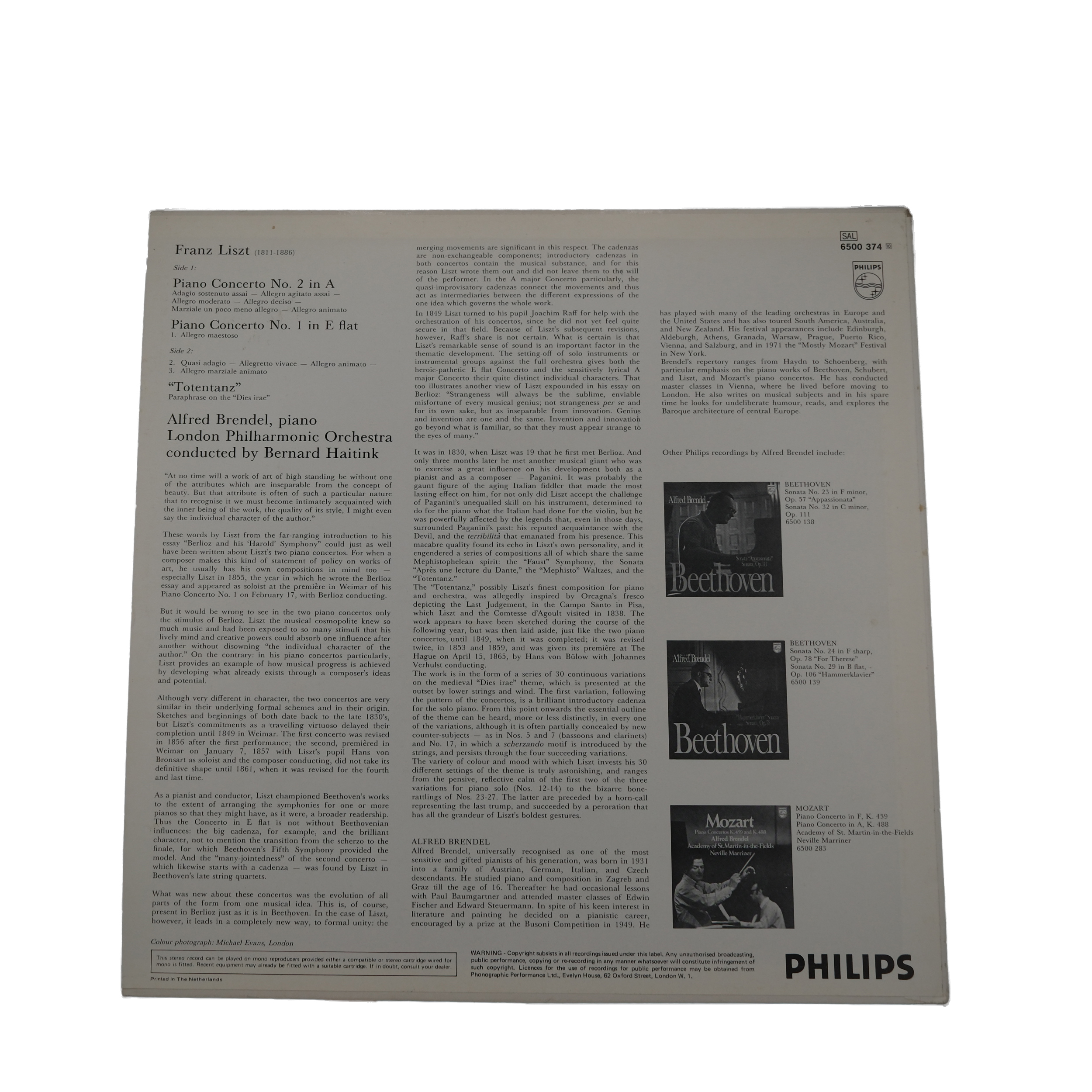 Liszt: Concerto No. 1 & 2 & Danse Macabre, Haitink, 1972 – Image 2