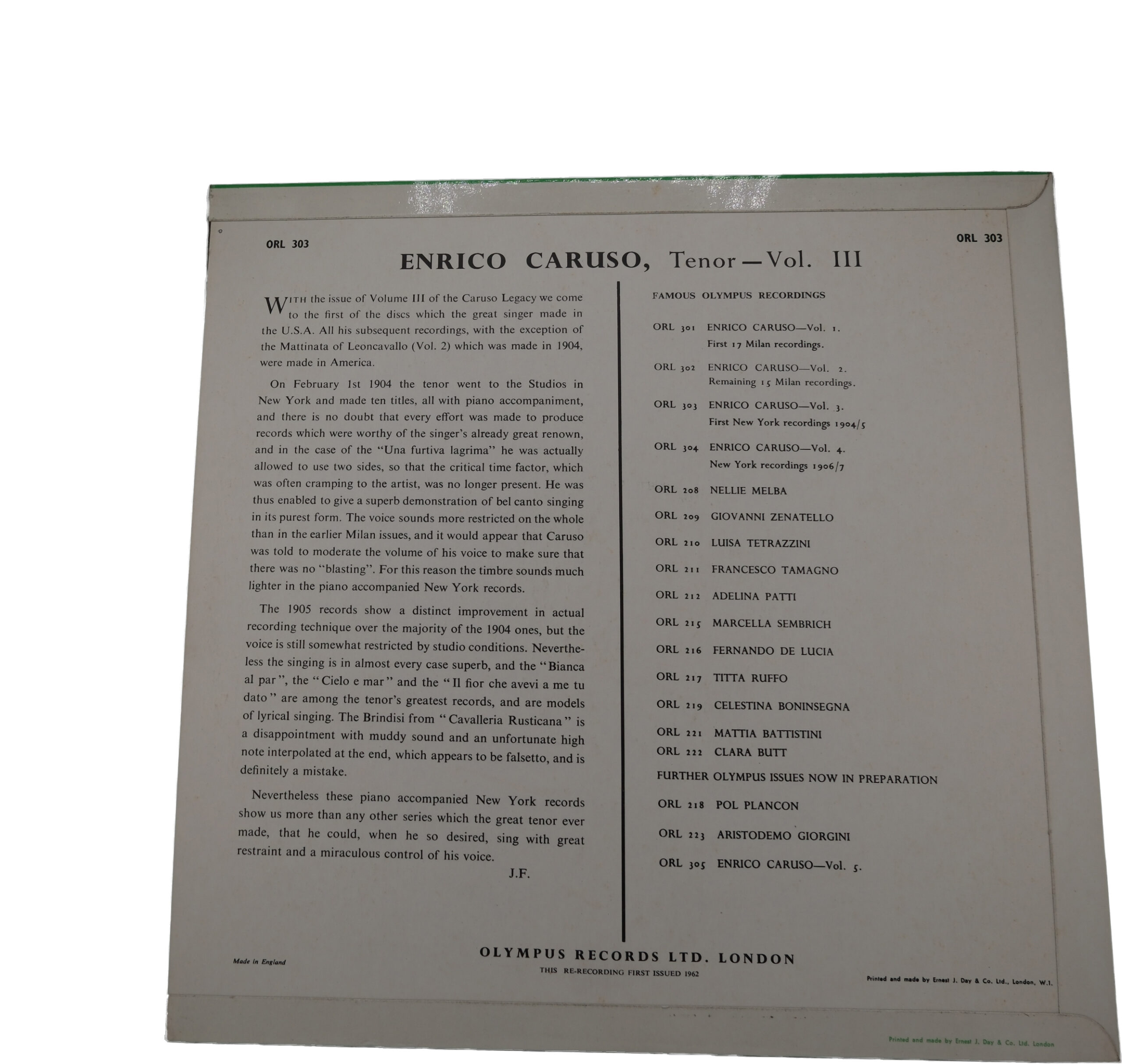Enrico Caruso - Chants Classiques en Français (1972) – Image 2