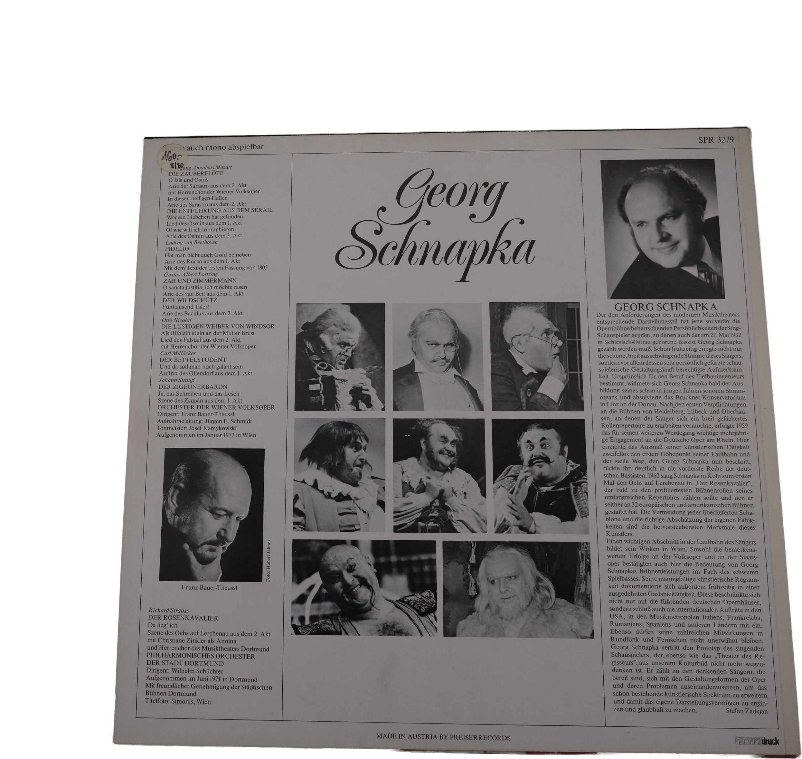 Mozart, Schnapka - Airs et Scènes - Preiser Records – Image 2