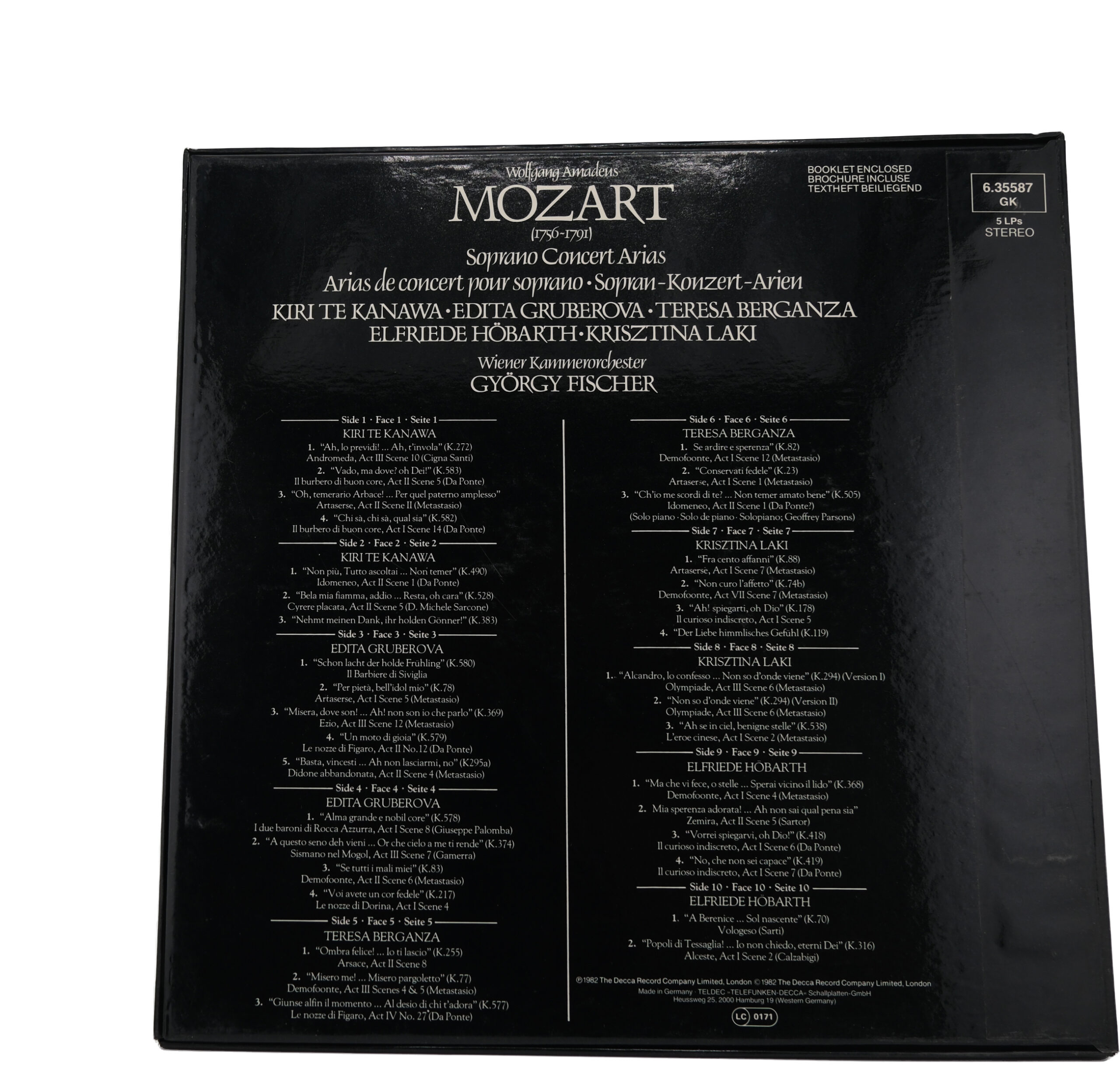 Mozart: Arias de concert pour soprano, György Fischer (1982) – Image 2