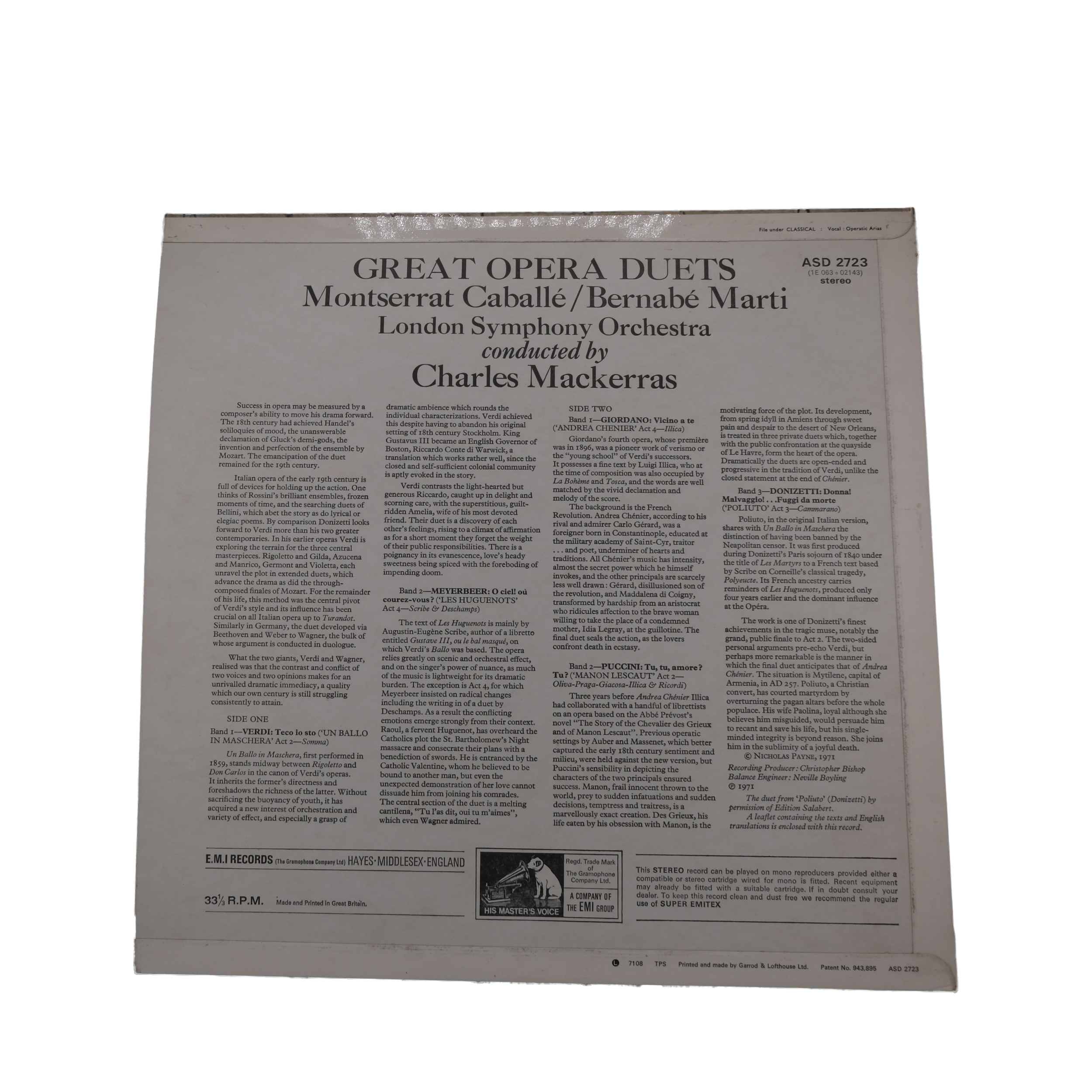 Charles Mackerras Caballé Martí - Duos d'Opéra Célèbres (1975) – Image 2