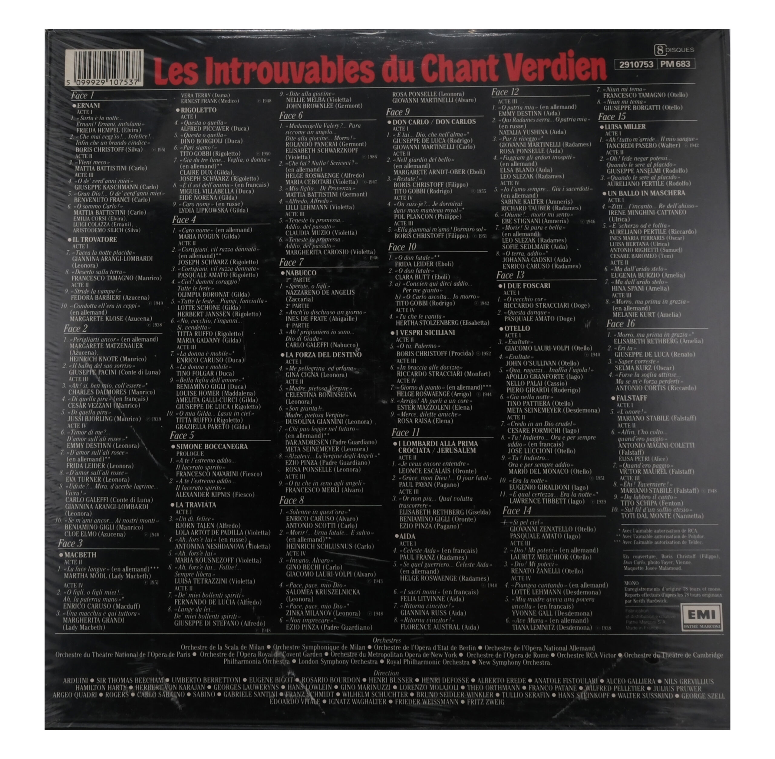 Verdi, Chef Illustre - Œuvres Oeuvres Choisies 1985 – Image 2