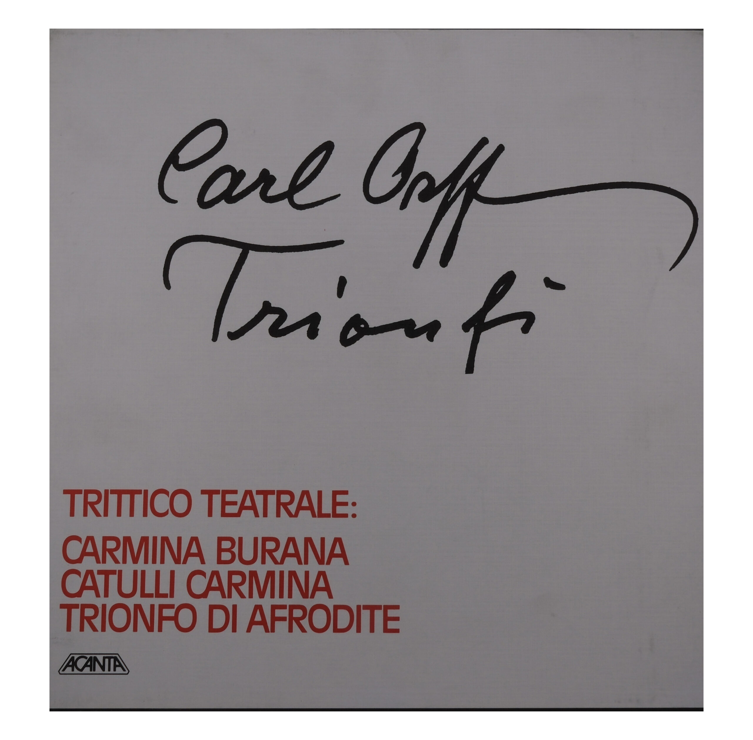 Carl Orff - Carmina Burana/Trionfi - BASF 1973