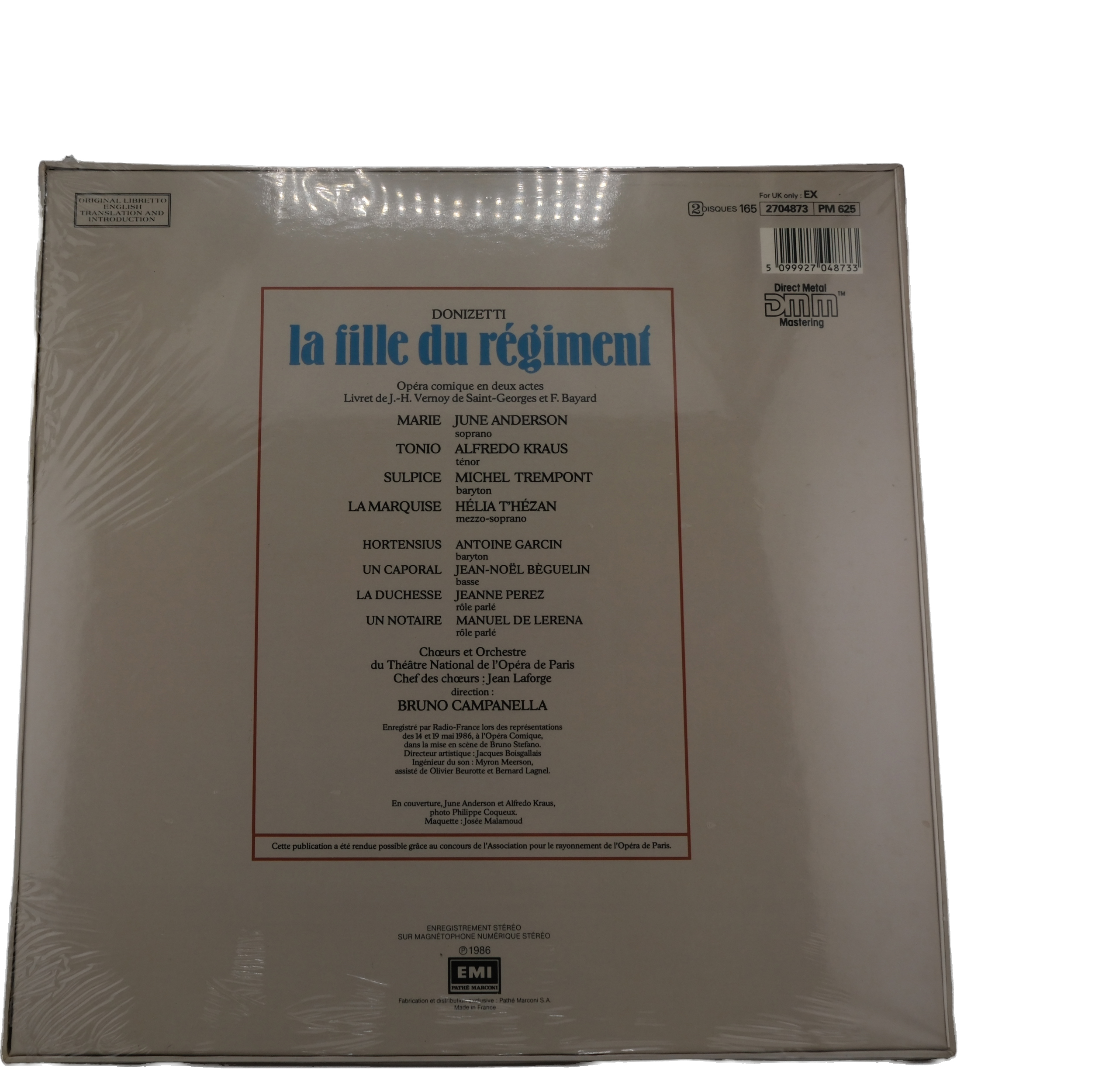 Donizetti - Enregistrement 1986 - Stereo - Label La Voix De Son Maître