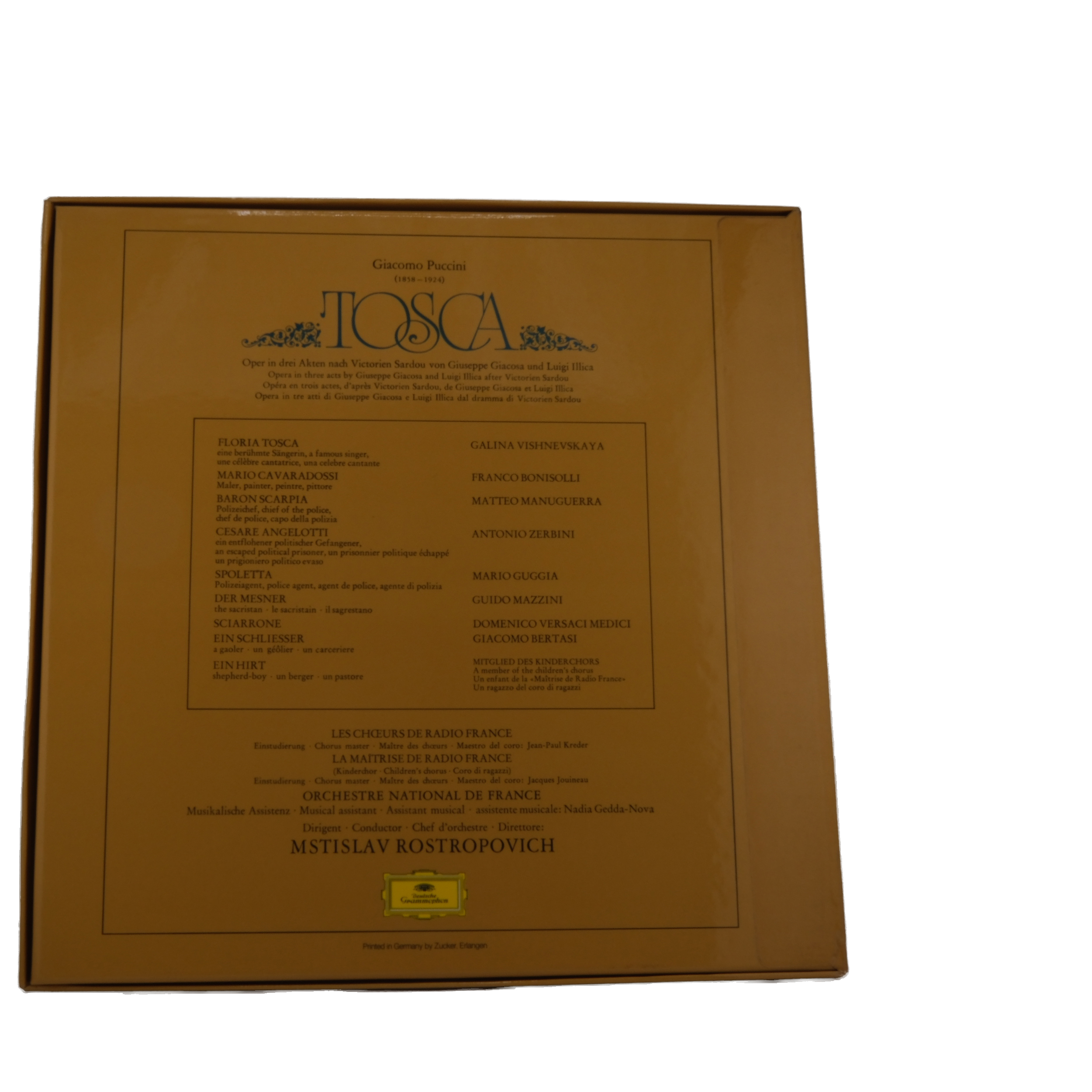 Tosca Puccini 1976 Deutsche Grammophon Rostropovich – Image 2