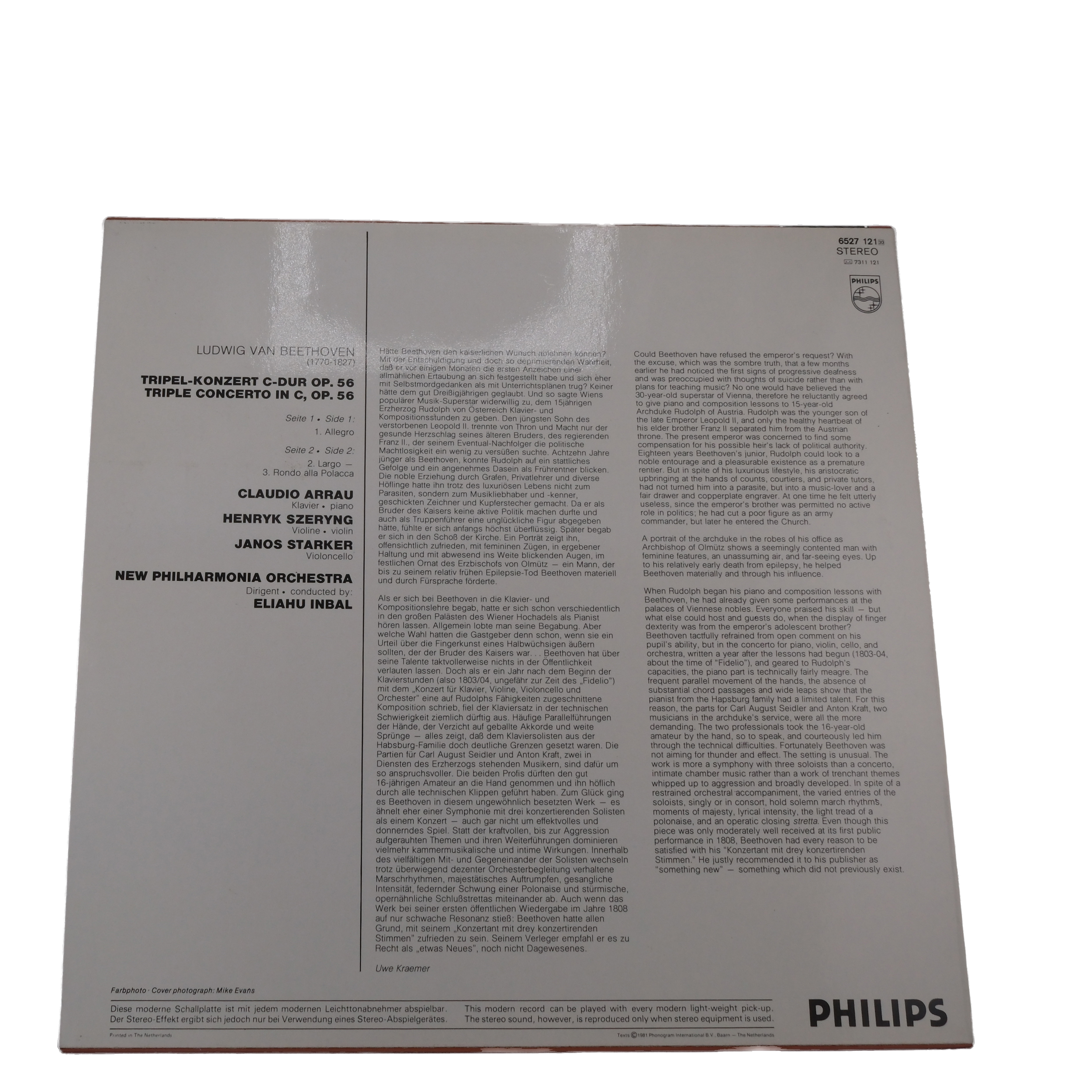 Beethoven Triple Concerto In C Op.56 1981 Philips – Image 2