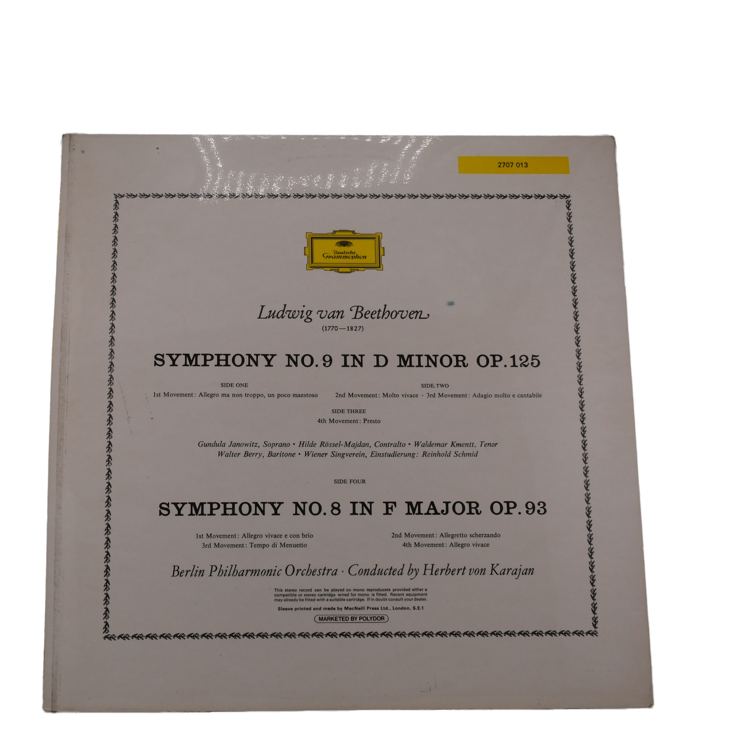 Beethoven Symphony No.9 & No.8 Karajan 2013 Deutsche Grammophon – Image 2