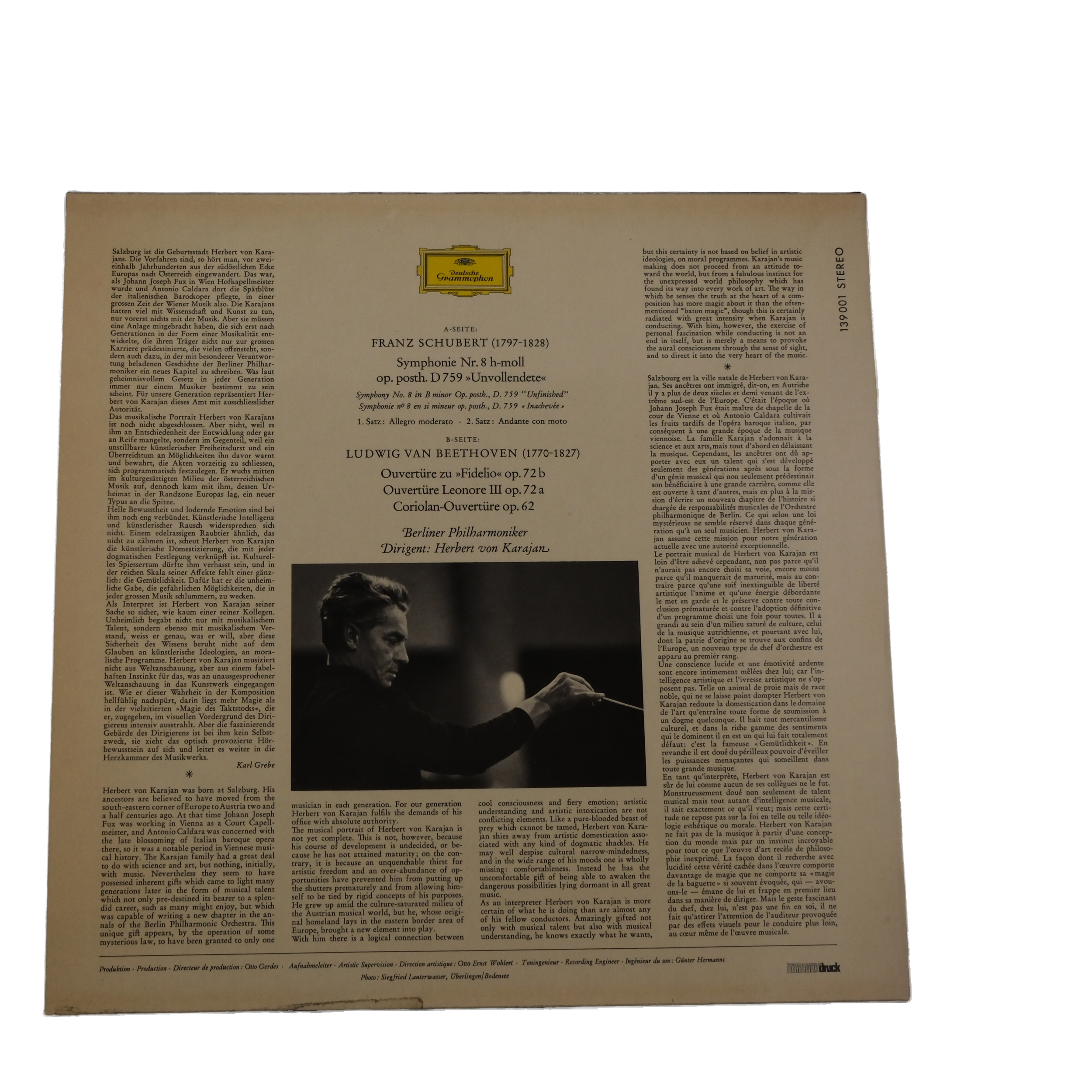 Schubert Beethoven Karajan Berliner Philharmoniker 1971 Stereo – Image 2