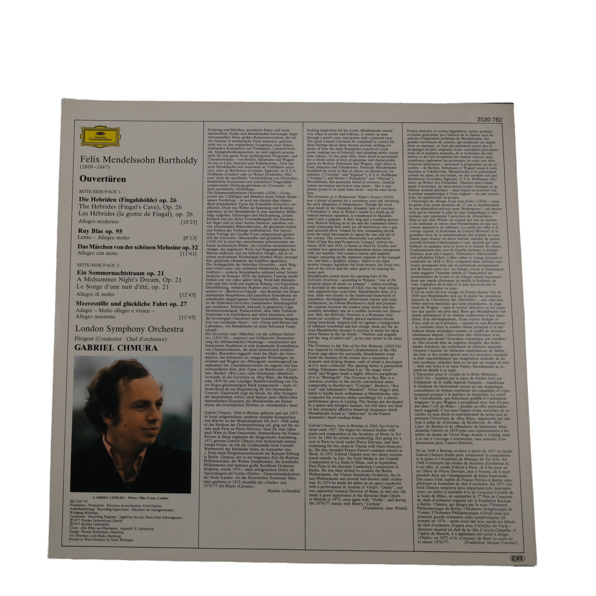 Mendelssohn Bartholdy - London Symphony Orchestra - 1977 - DG – Image 2