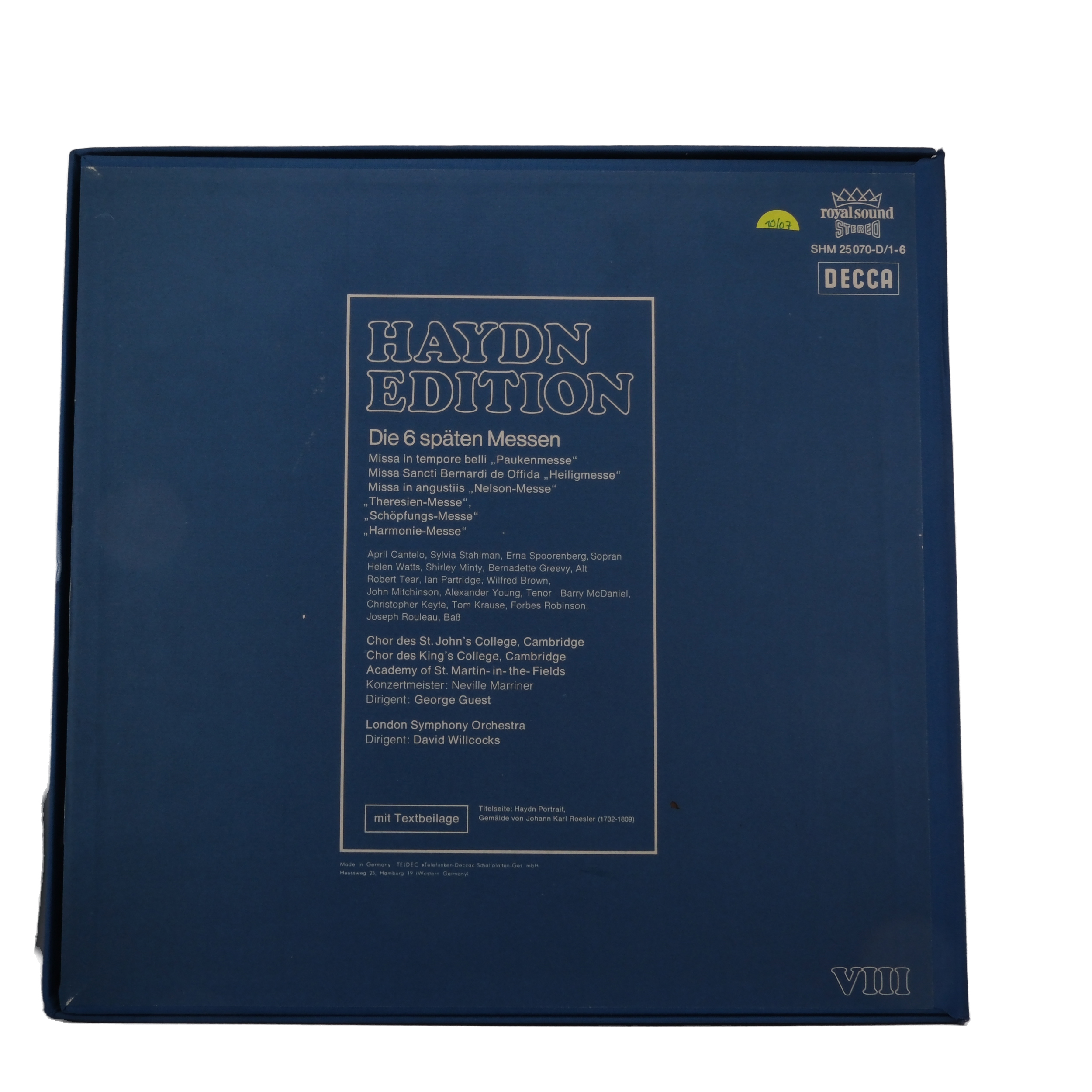 Joseph Haydn, Les 6 Messes, Edition Decca 1972, Stéréo – Image 2