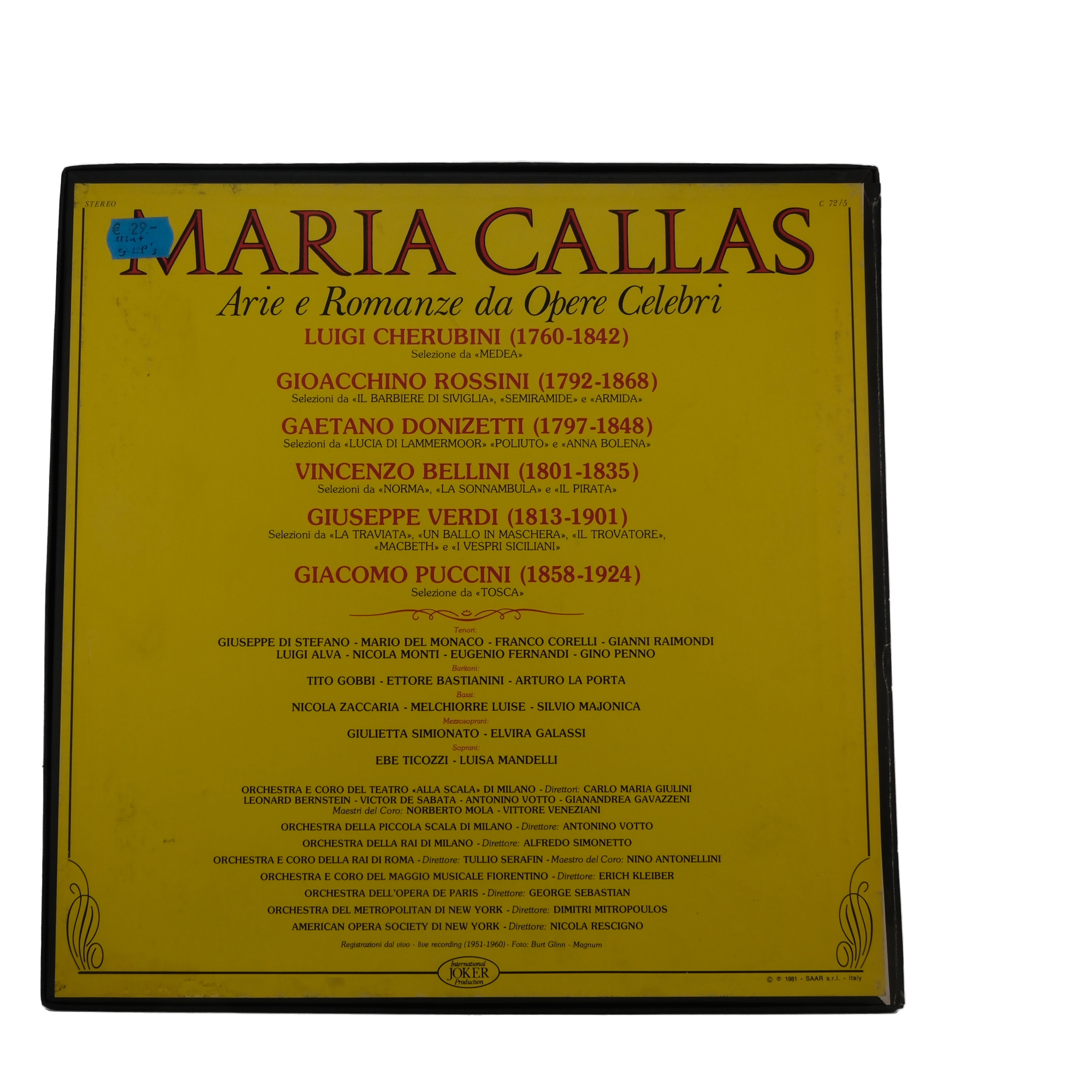 Rossini-Donizetti-Bellini Verdi: Arie & Romanze - Maria Callas 1981