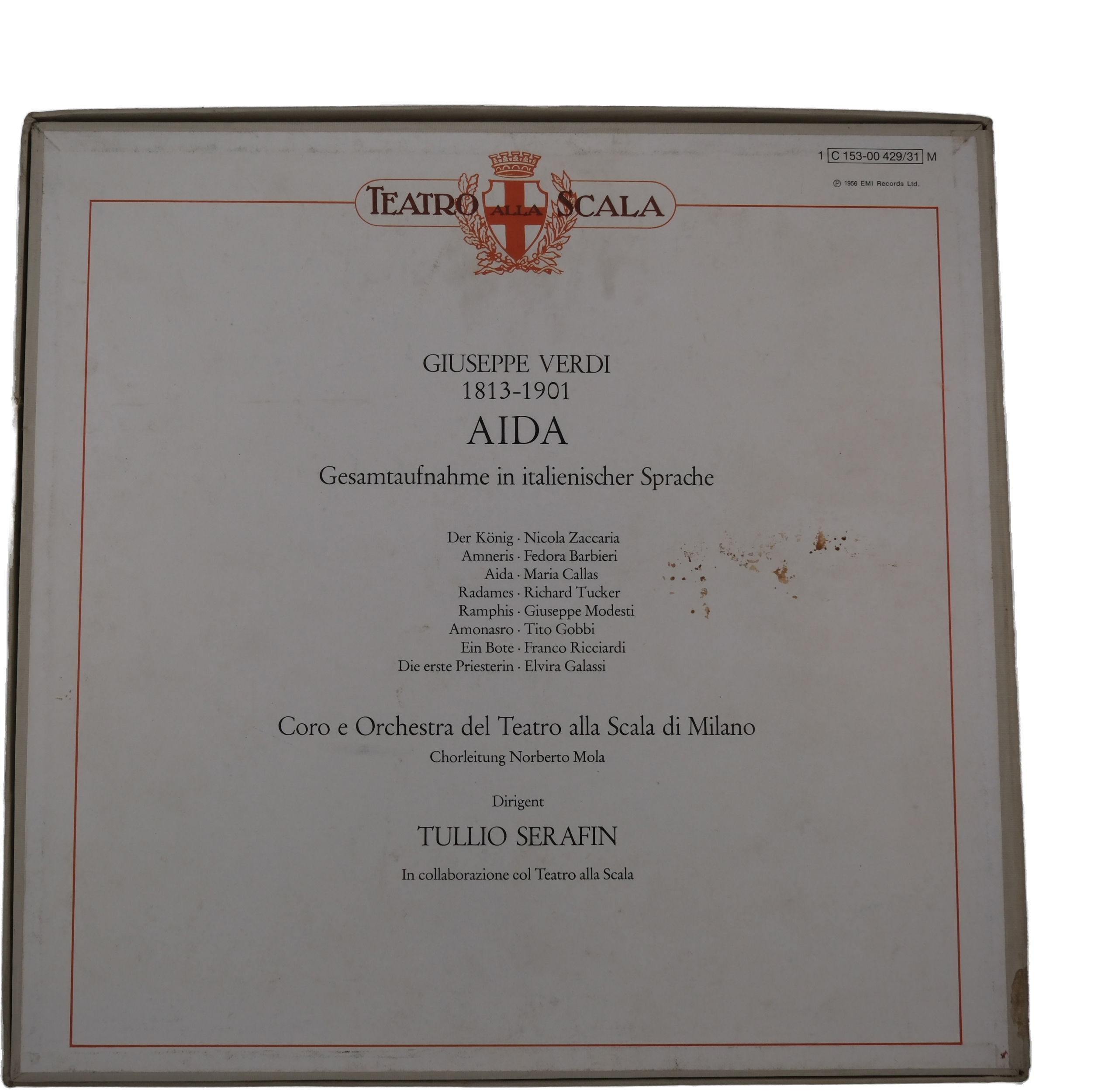 Verdi - Aïda - Callas, Serafin, Scala Milano - EMI Electrola – Image 2