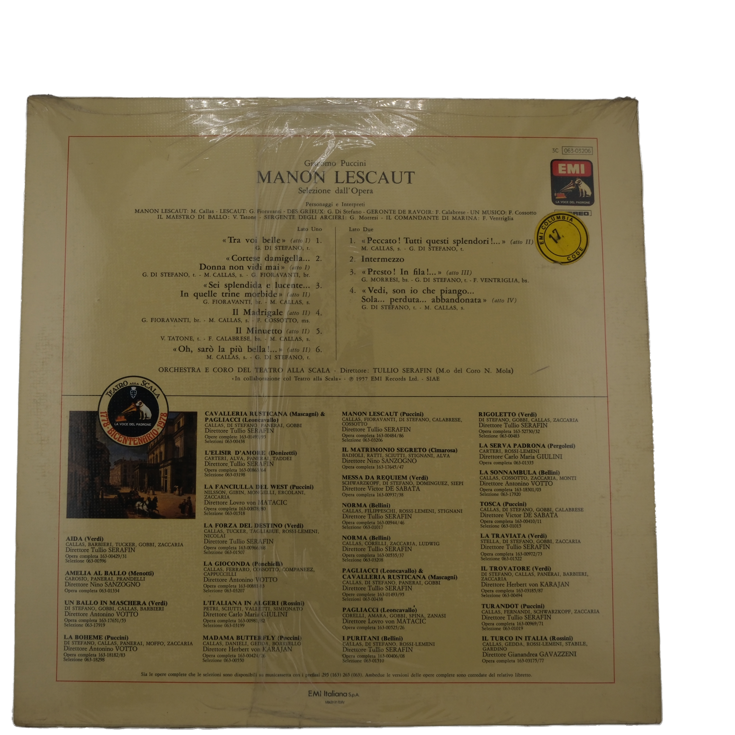 Puccini: Manon Lescaut - Callas, Di Stefano 1978 – Image 2