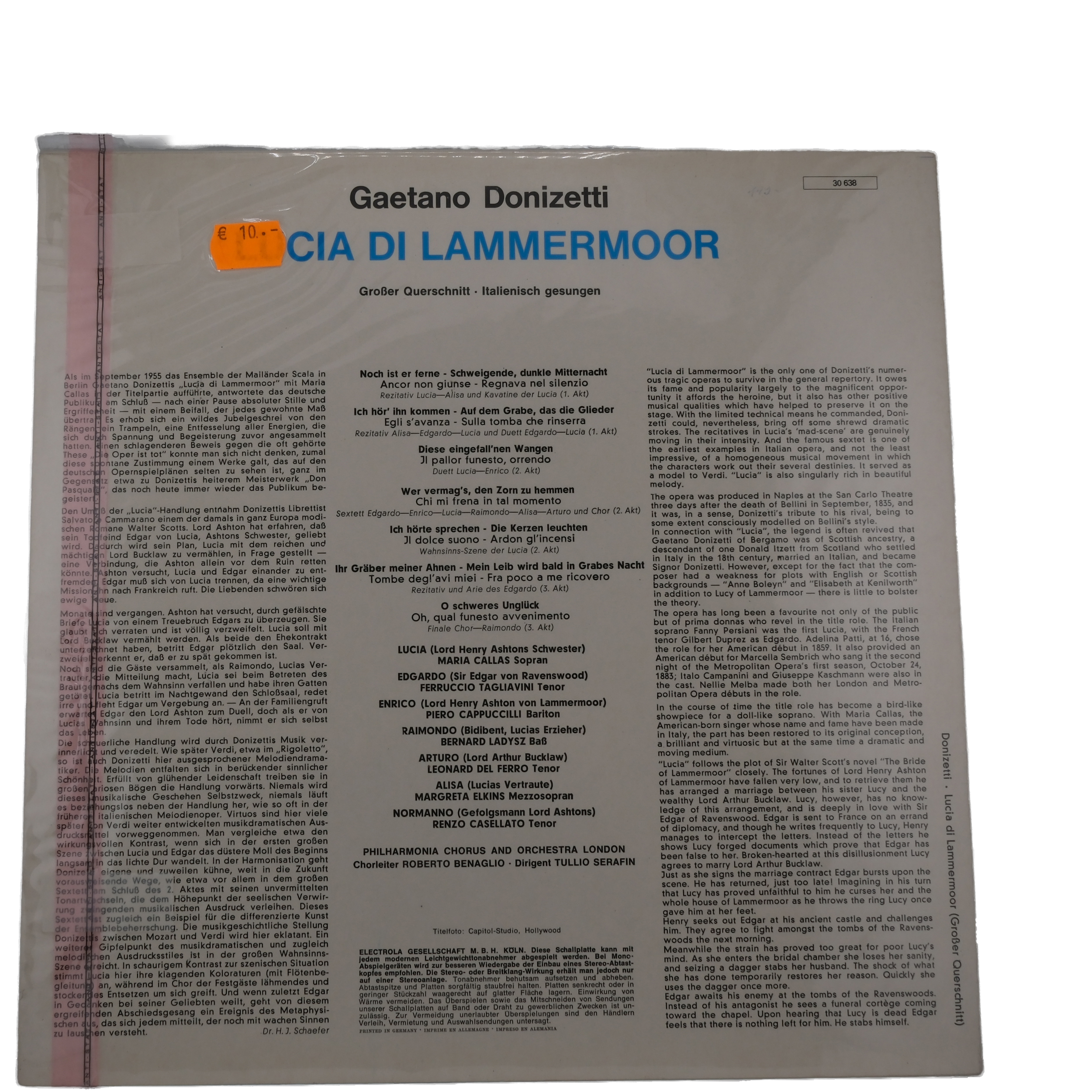 Donizetti: Lucia di Lammermoor, Callas, Serafin, 1960 – Image 2