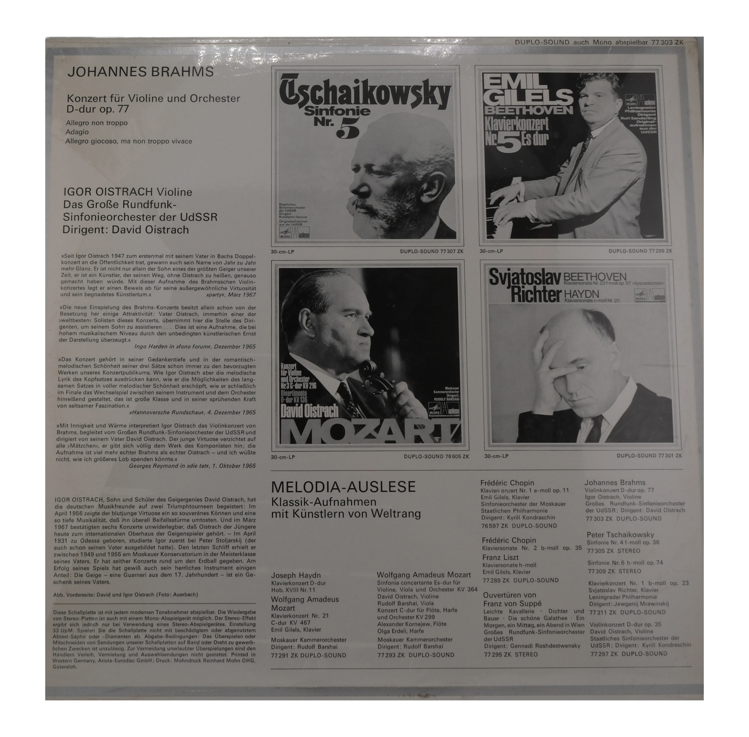 Brahms Concerto Violin Op. 77 (2018) Melodia Auslese – Image 2