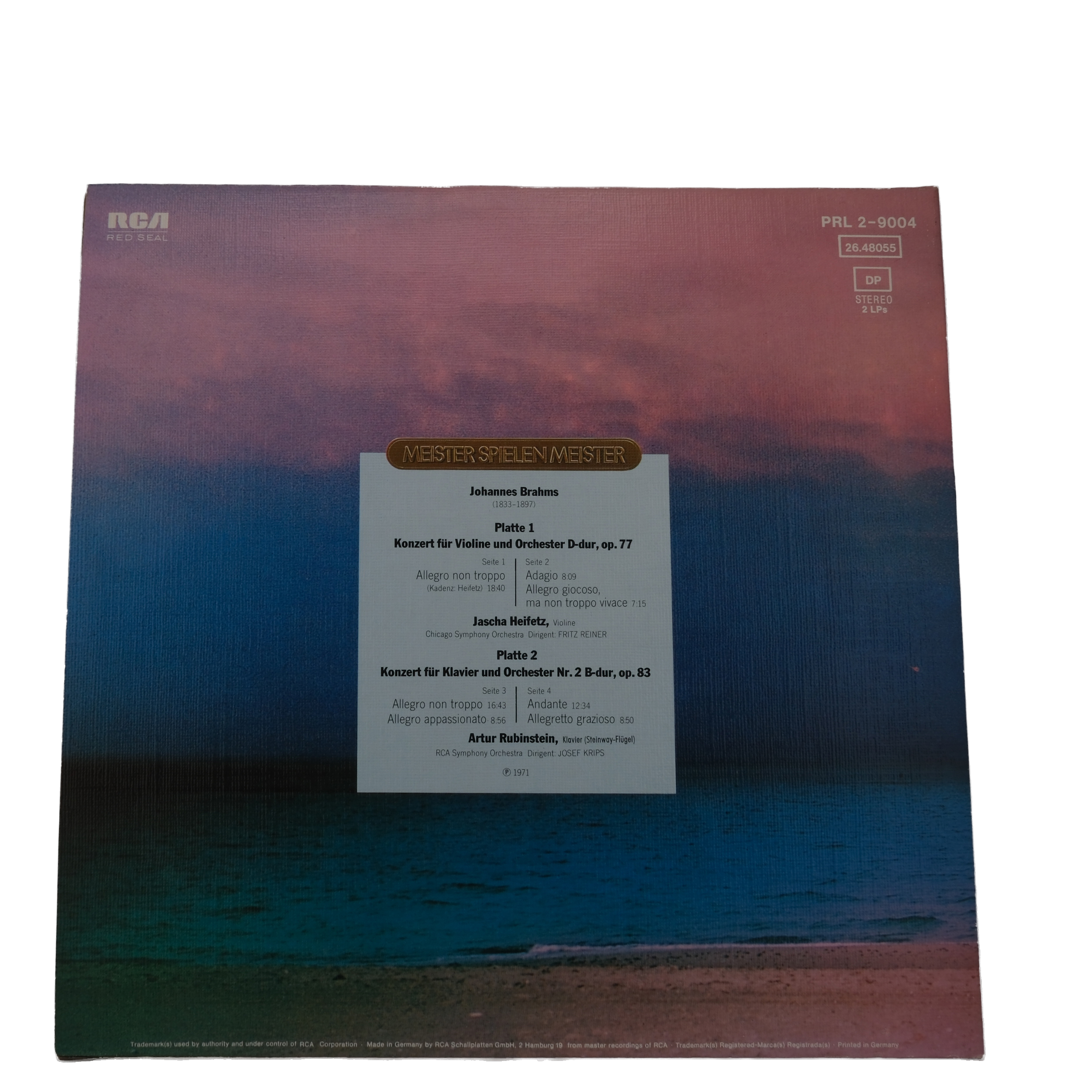 Brahms Konzert Für Violine, RCA Red Seal, 1971 – Image 2
