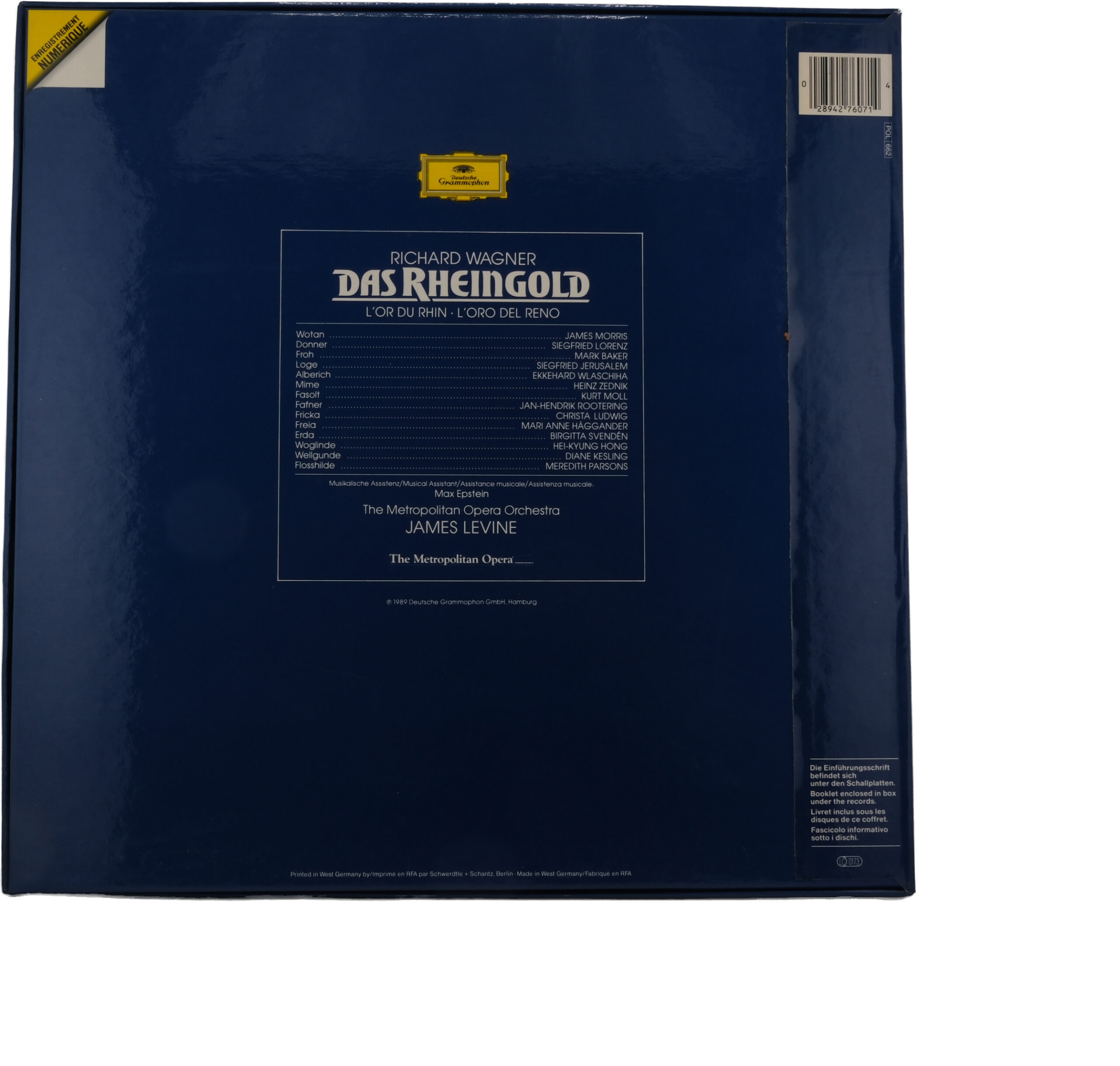 Wagner: L'Or du Rhin Levine 1989 Metropolitan Opera – Image 2