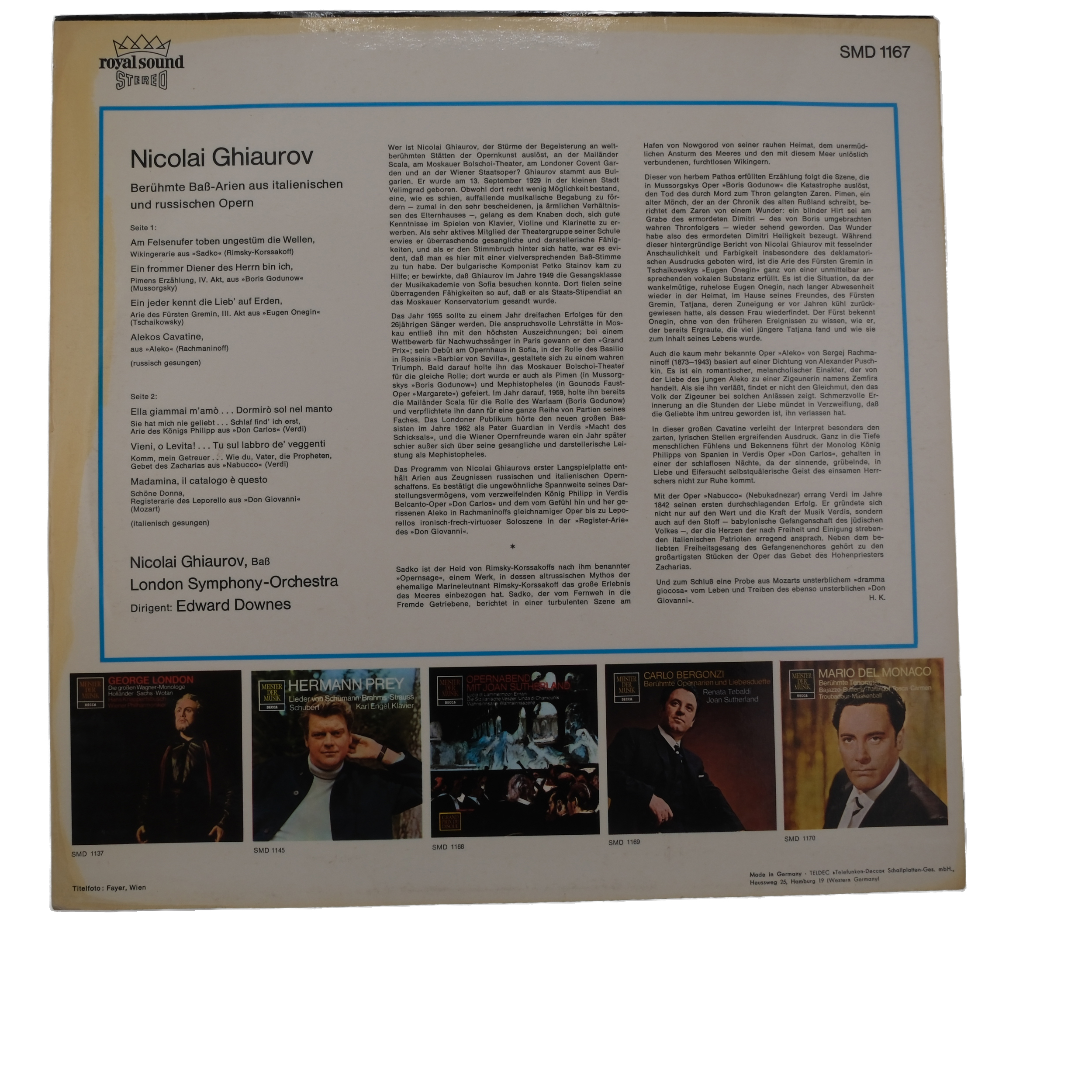 Nicolai Ghiaurov Chante Arien Basses Russes et Italiennes – Image 2
