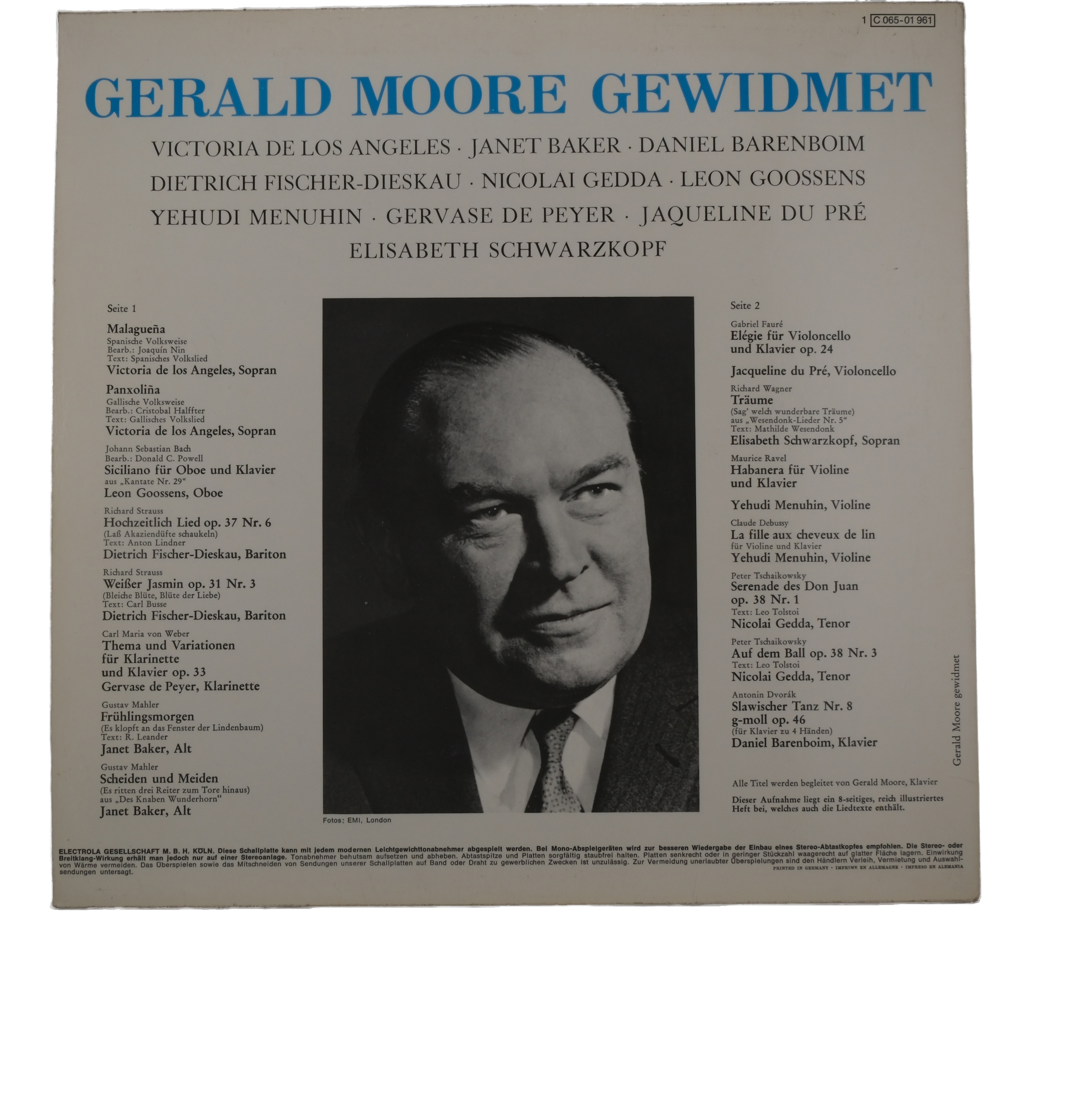 Gerald Moore, Victoria de los Angeles : Sélection Diverses (1969)