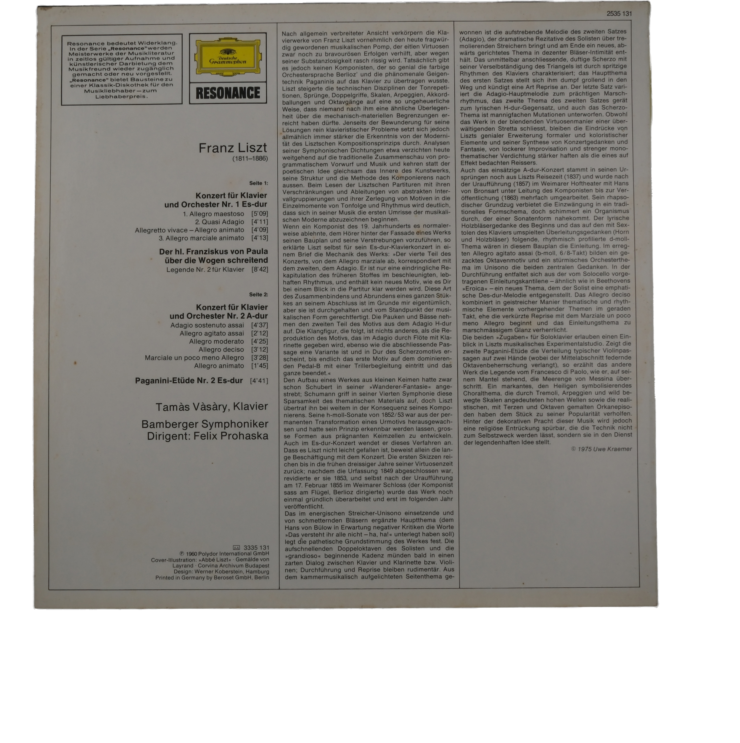 Liszt - Tamas Vásary - Concerts pour piano - Deutsche Grammophon – Image 2