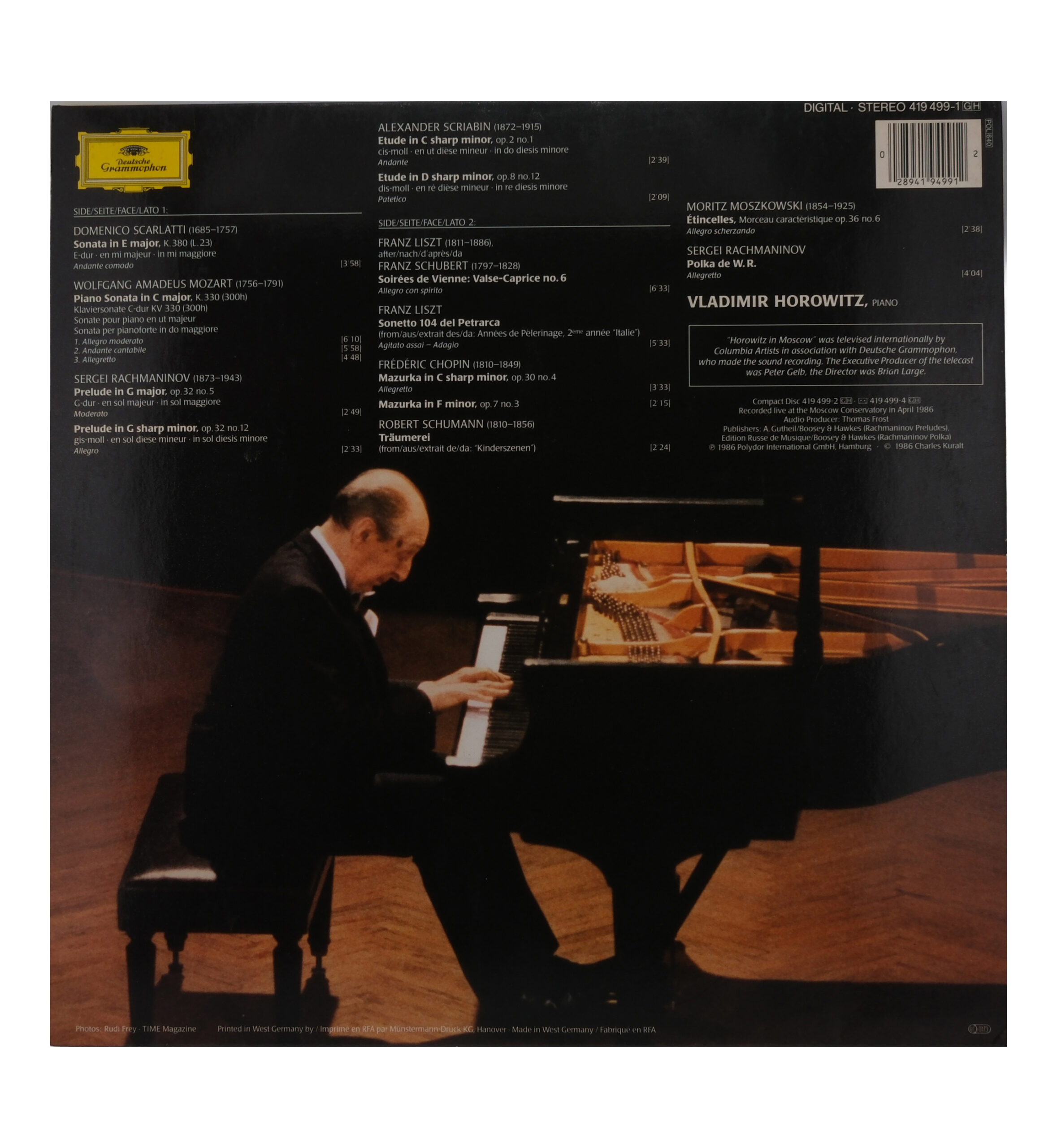 Horowitz à Moscou 1986 - Œuvres Classiques Stéréo – Image 2