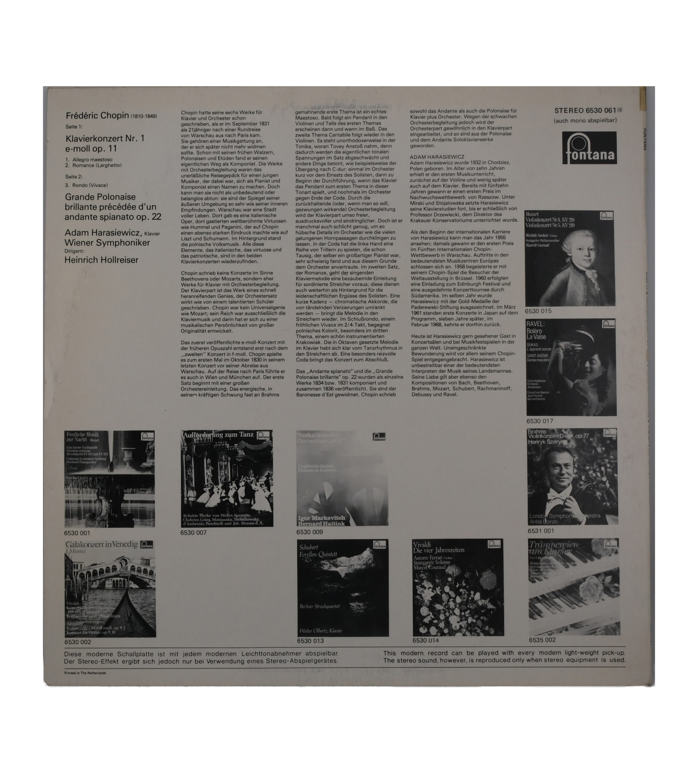 Chopin par Harasiewicz, Hollreiser - Concerto N°1, 1972 – Image 2