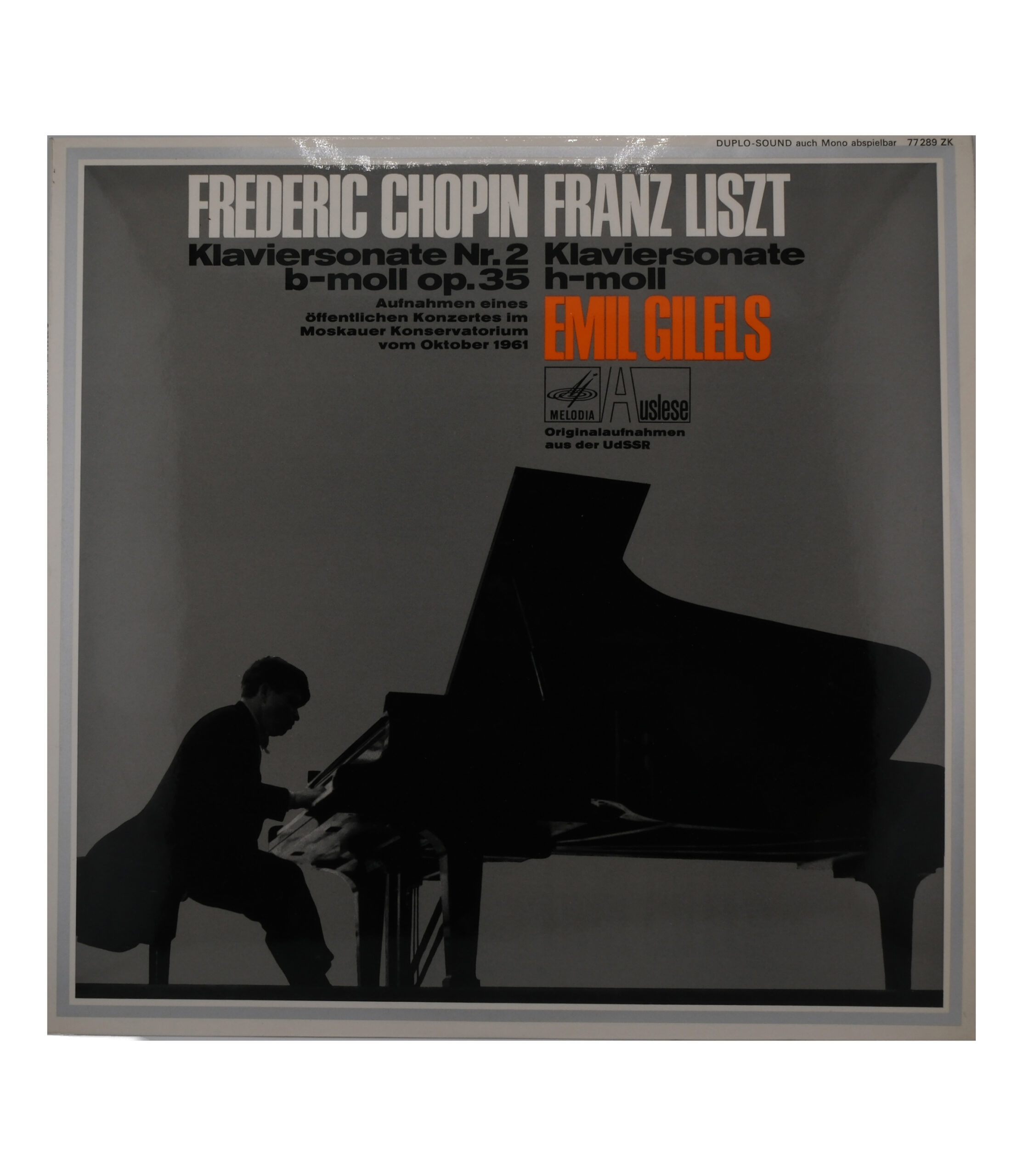 Chopin Liszt Emil Gilels Sonates Piano Melodia Auslese