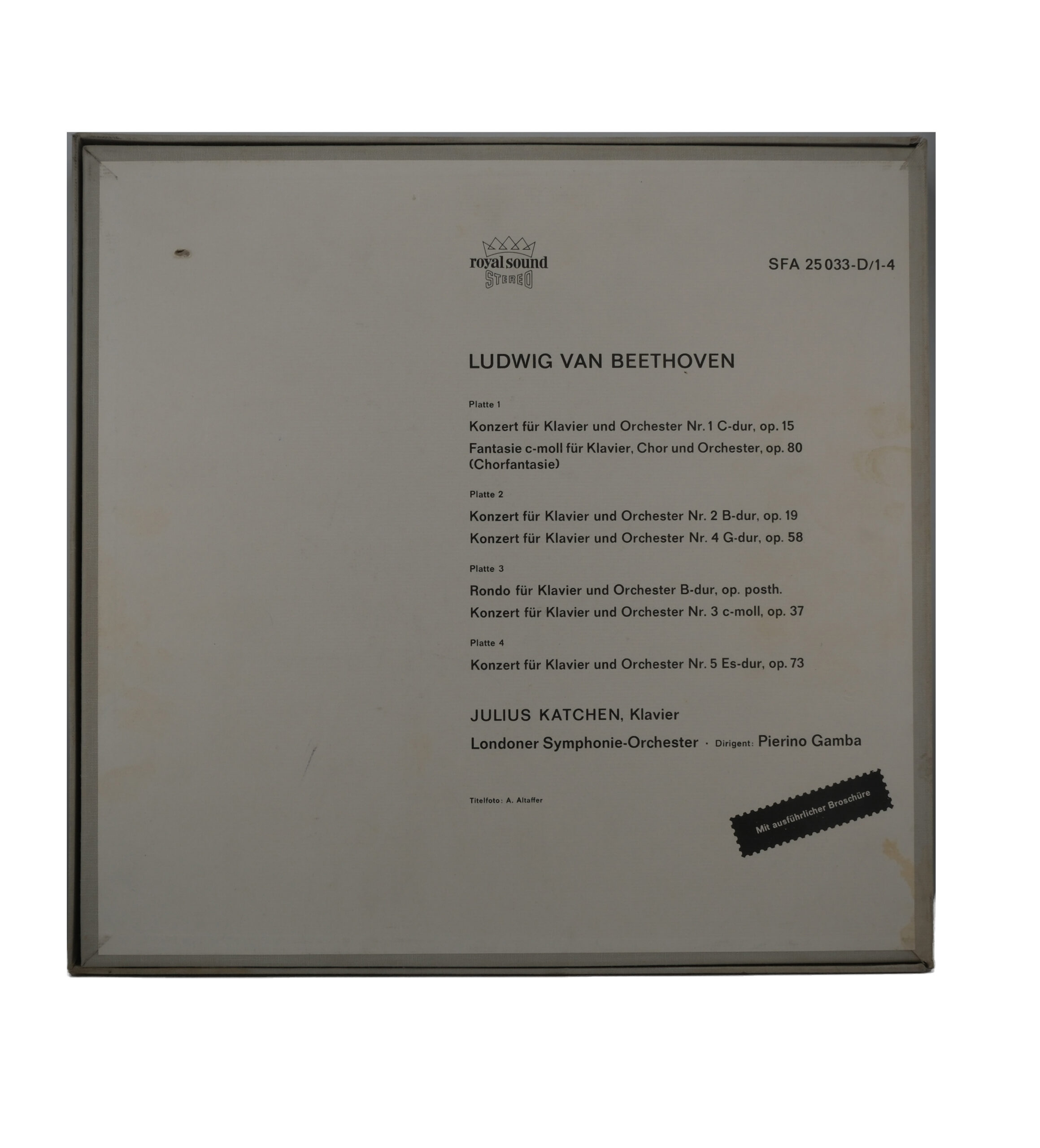 Beethoven/Julius Katchen - Concertos pour Piano (Stéréo) – Image 2