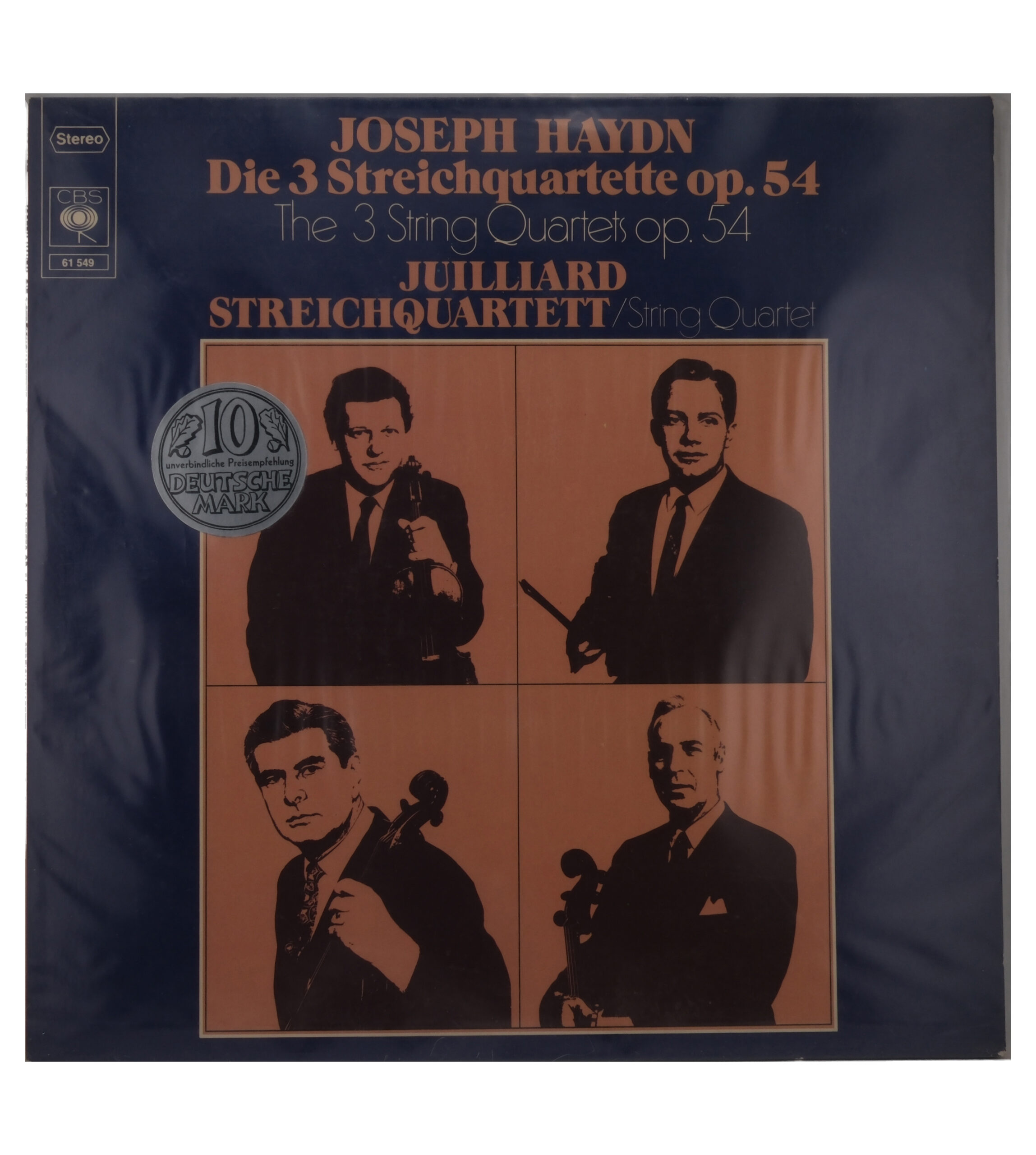 Joseph Haydn Quatuors Op 54 Juilliard 1974 CBS
