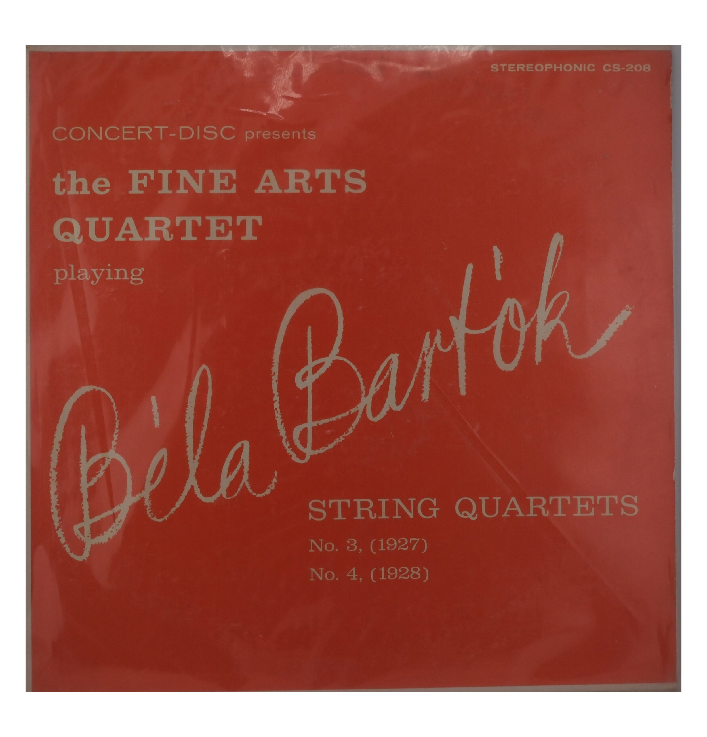Béla Bartók, Fine Arts Qt, Quatuors à cordes Nos 3 & 4, 1959