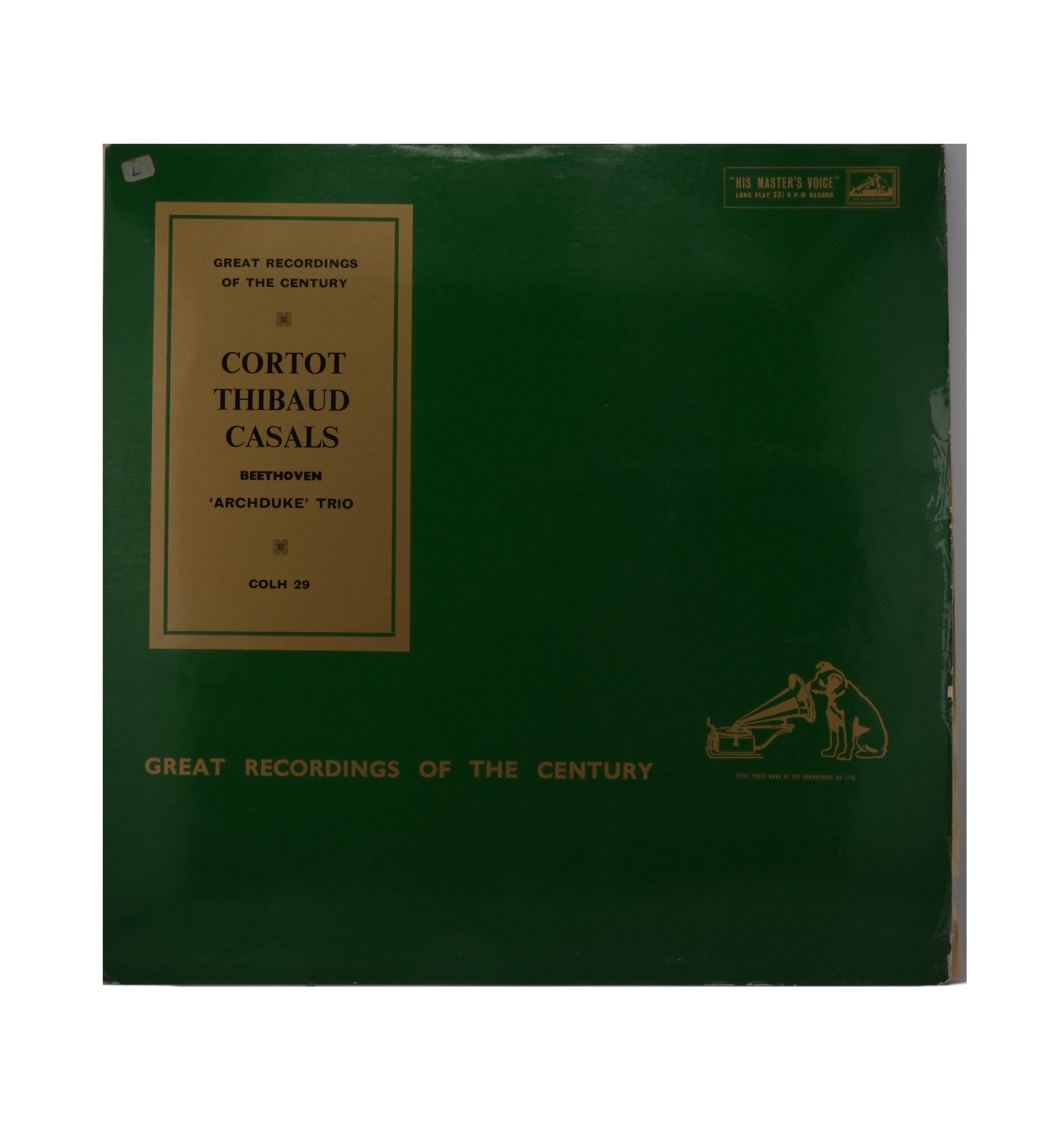 Beethoven Trio "Archiduc" Cortot Thibaud Casals 1958