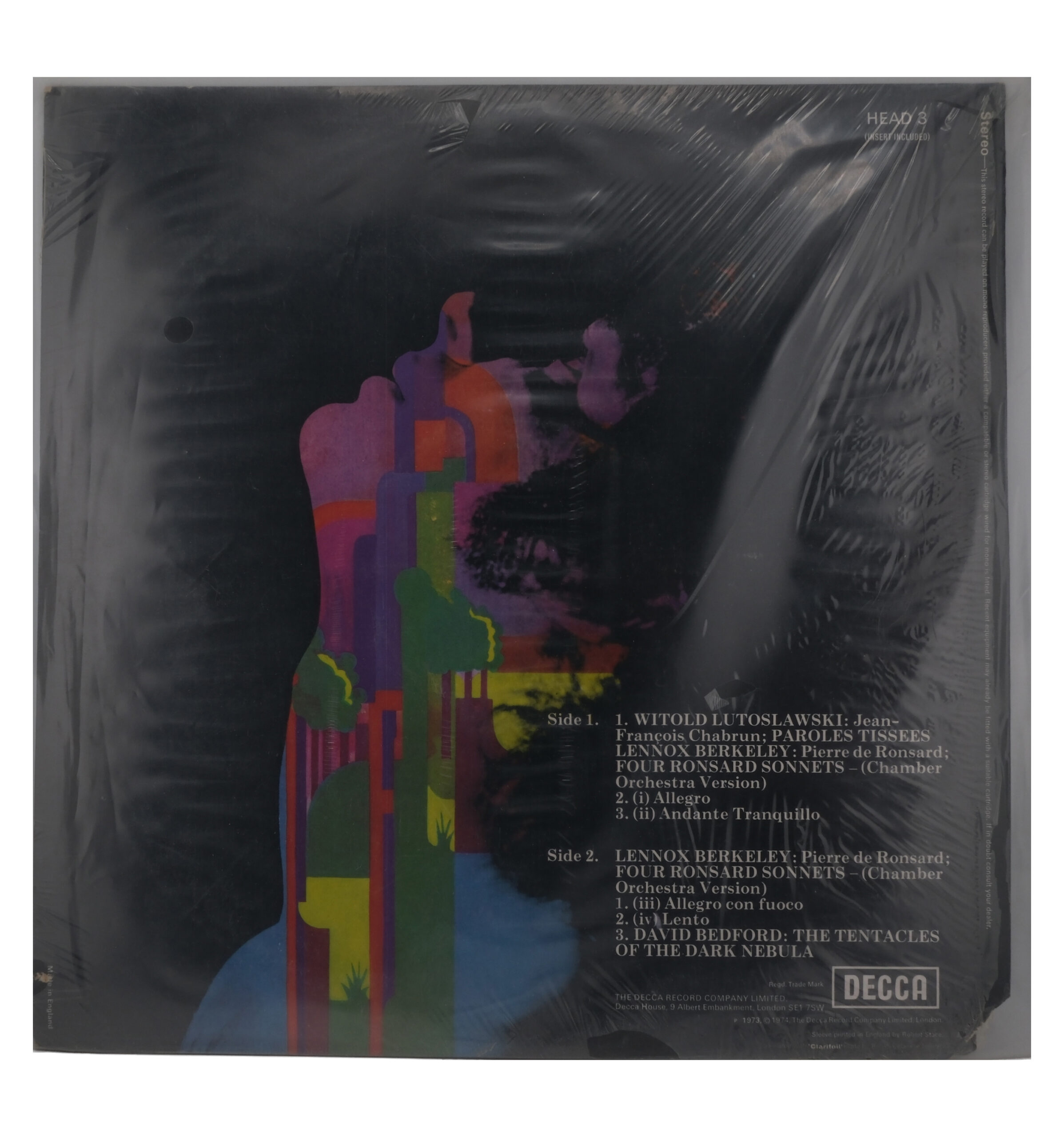 Lutoslawski Berkeley Bedford 1974 Decca Stereo The London Sinfonietta – Image 2