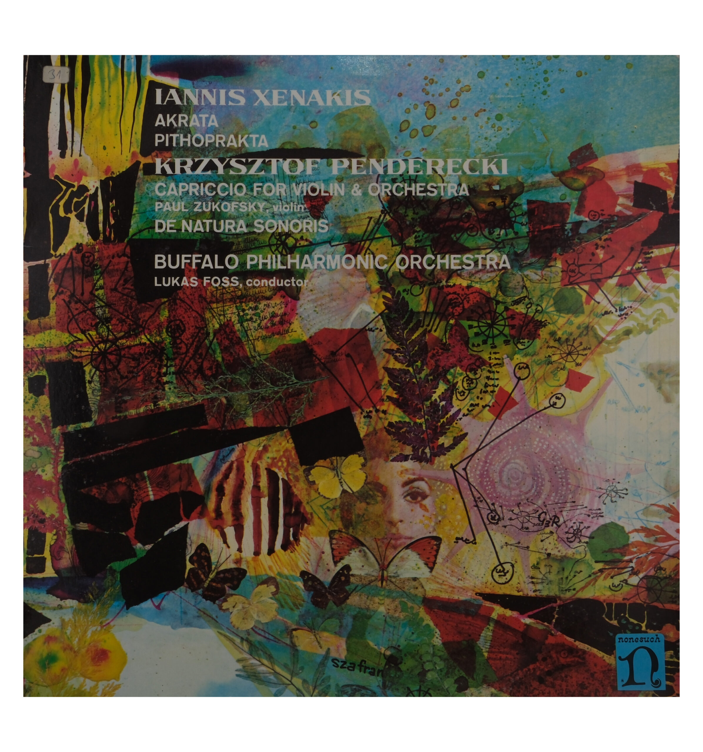 Xenakis/Penderecki: Akrata/Capriccio - Foss, Zukofsky, 1969