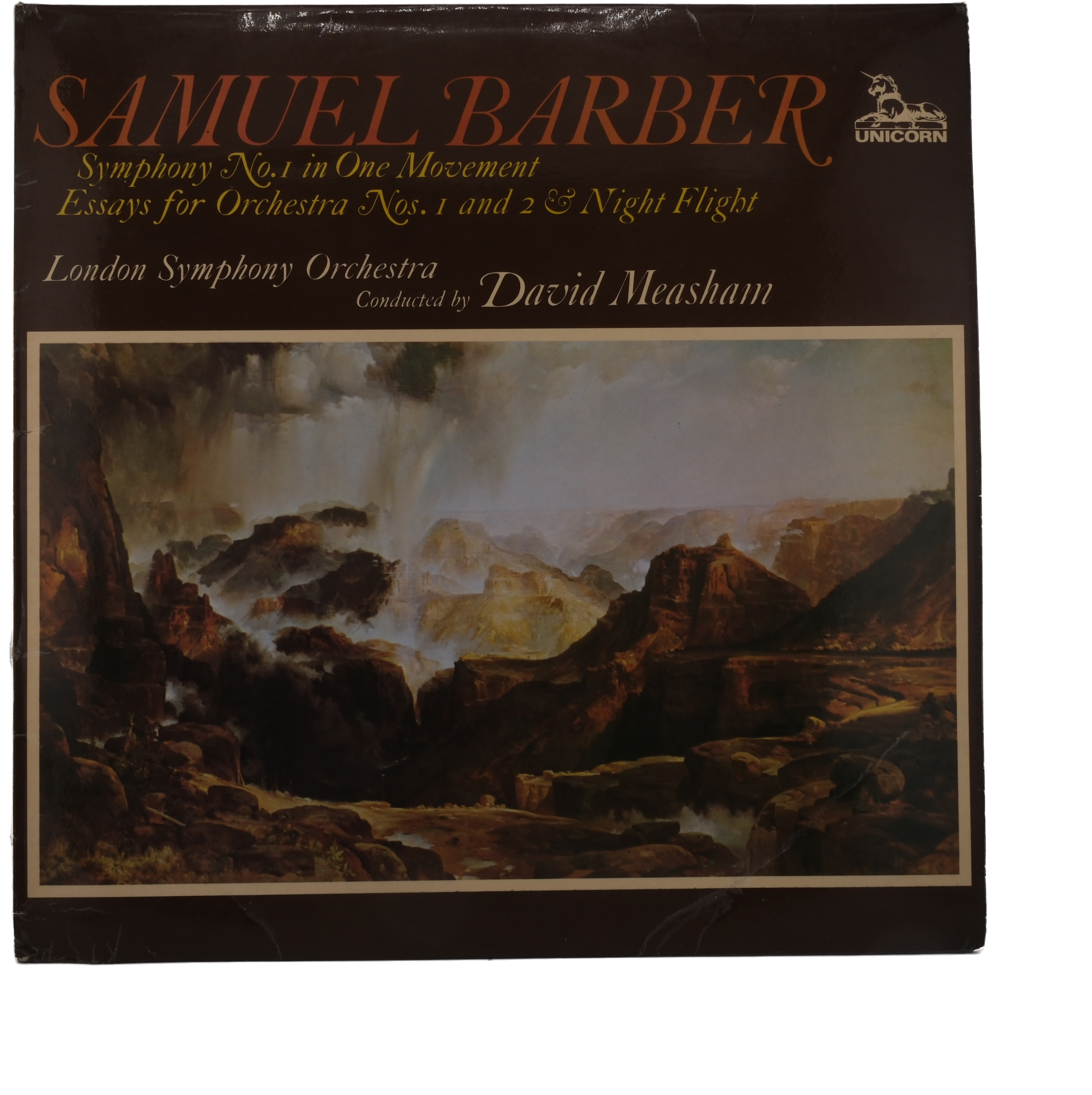 Barber, Measham, Symphonie n°1, 1976, London Symphony