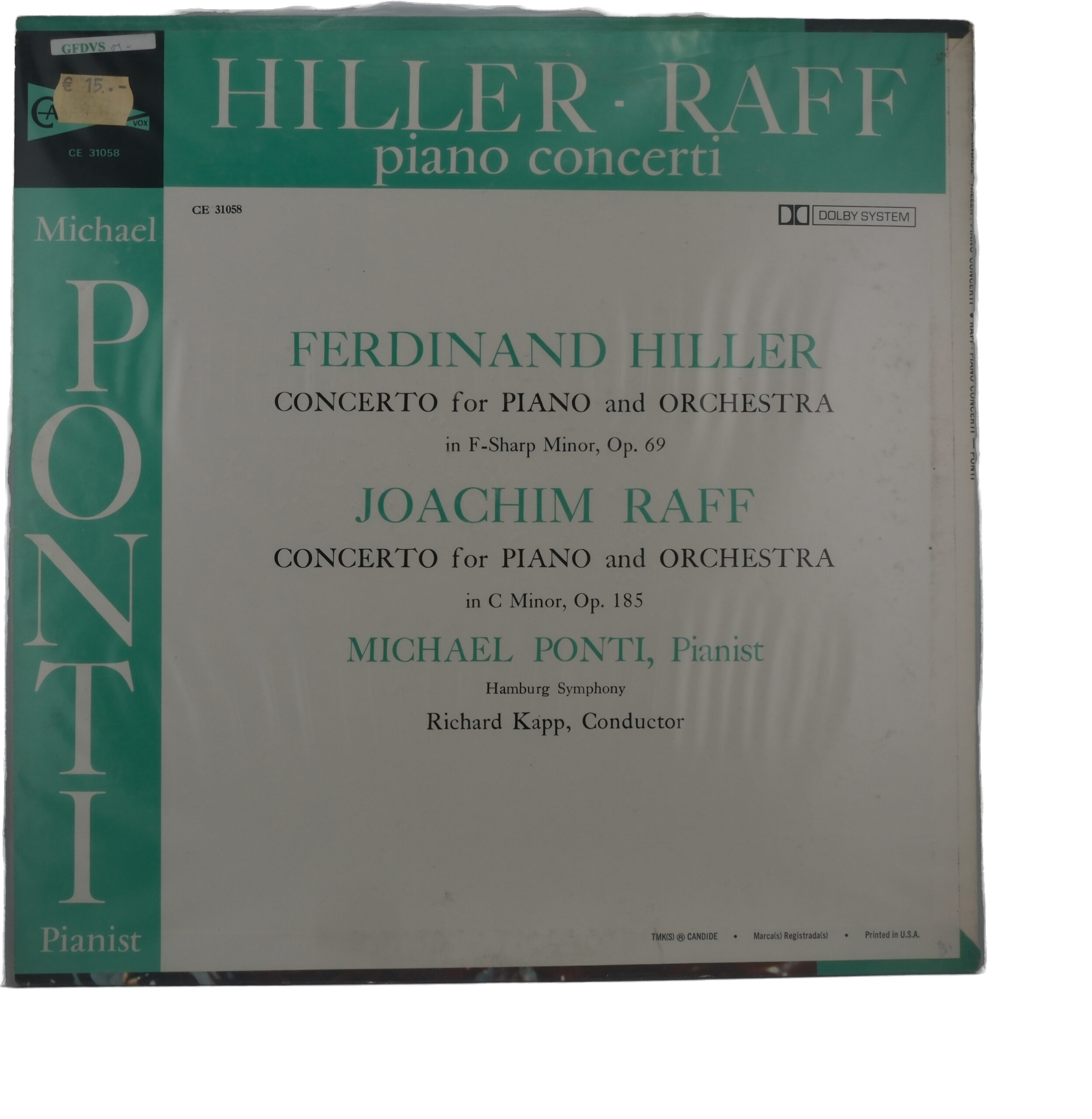 Hiller Raff Piano Concerti - Michael Ponti - Candide – Image 2