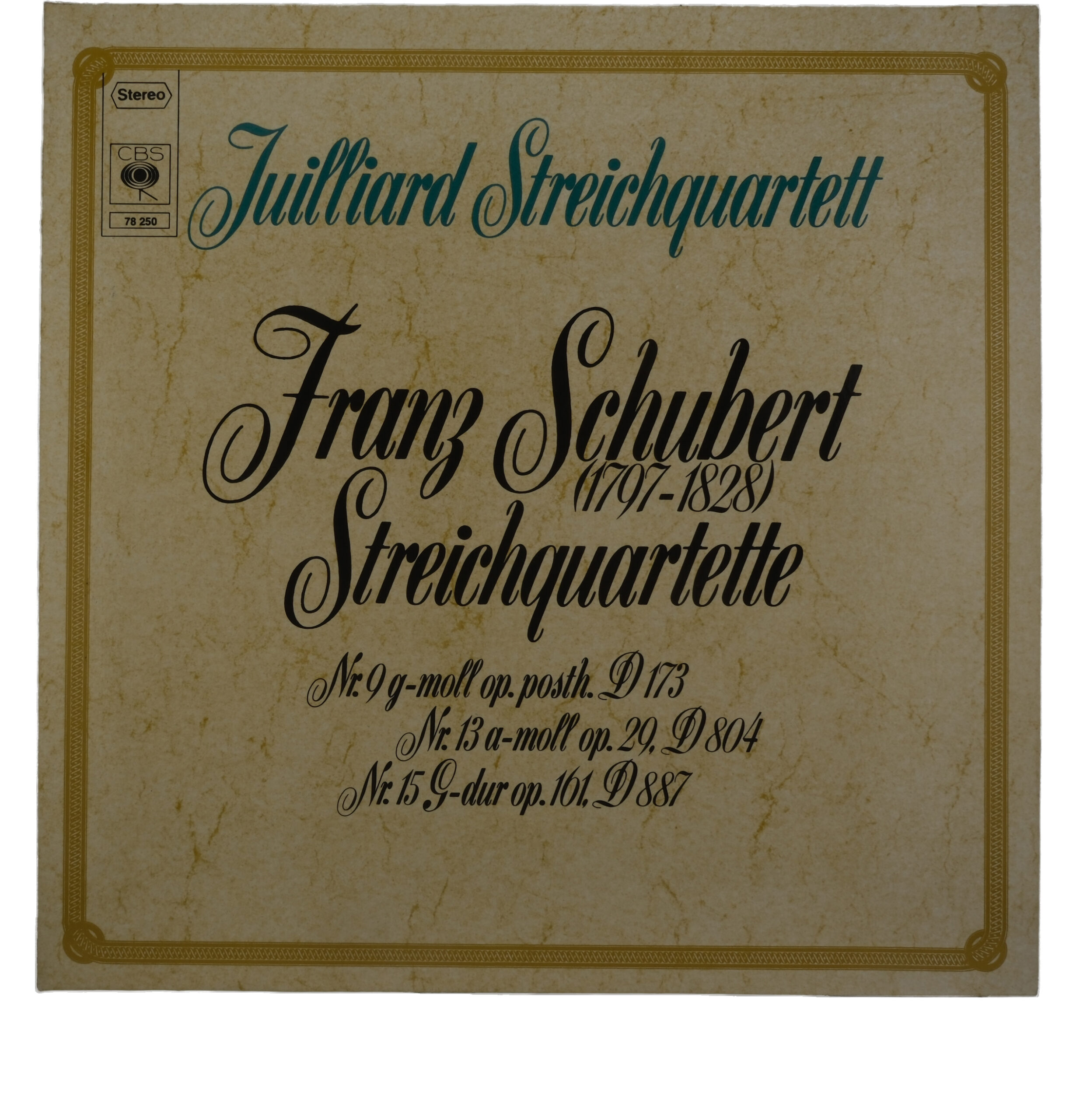 Schubert Juilliard Streichquartett 1975 CBS Stereo