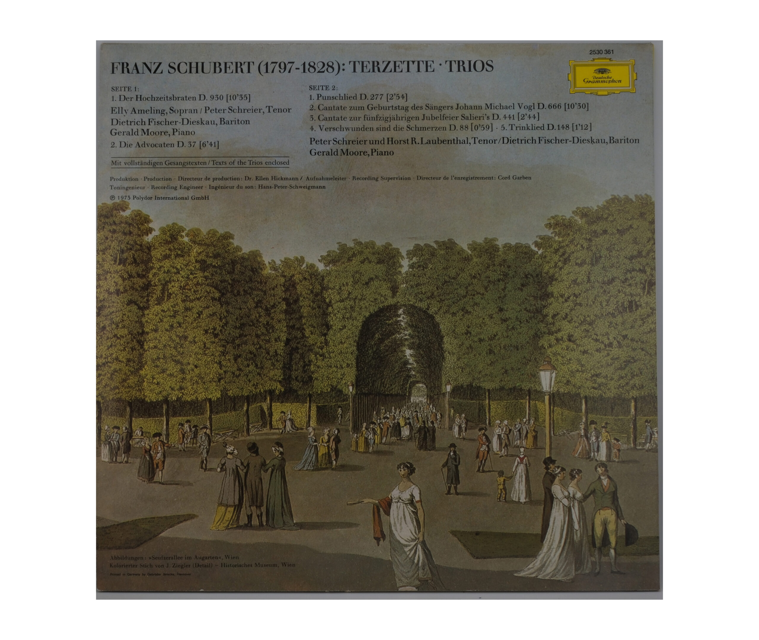 Schubert, Ameling, Schreier, Trios, 1973, Deutsche Grammophon – Image 2