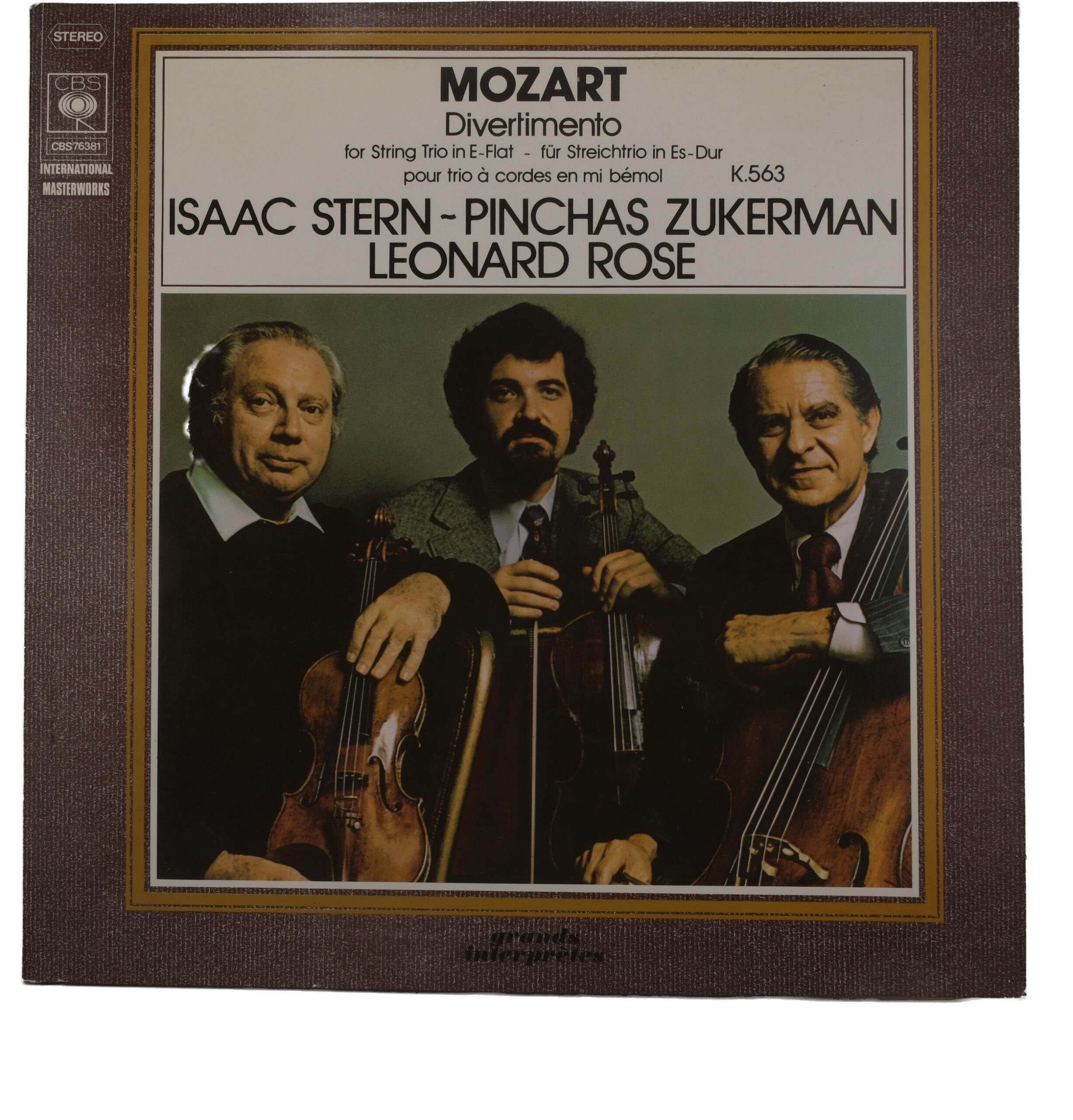 Mozart: Divertimento, K. 563 - Stern, Zukerman, Rose
