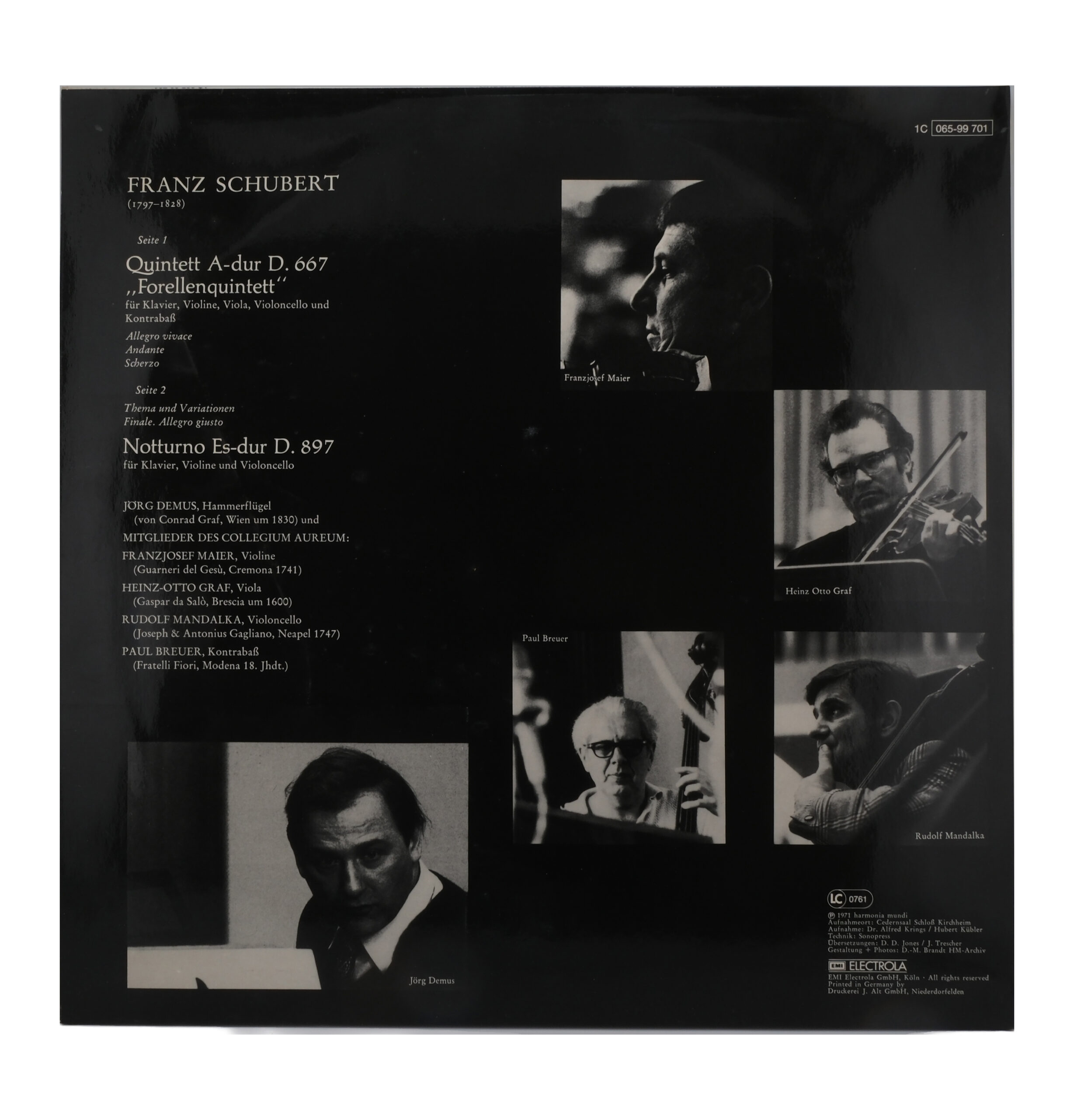 Schubert, Demus, Forellenquintet, Notturno, Deutsche Harmonia – Image 2