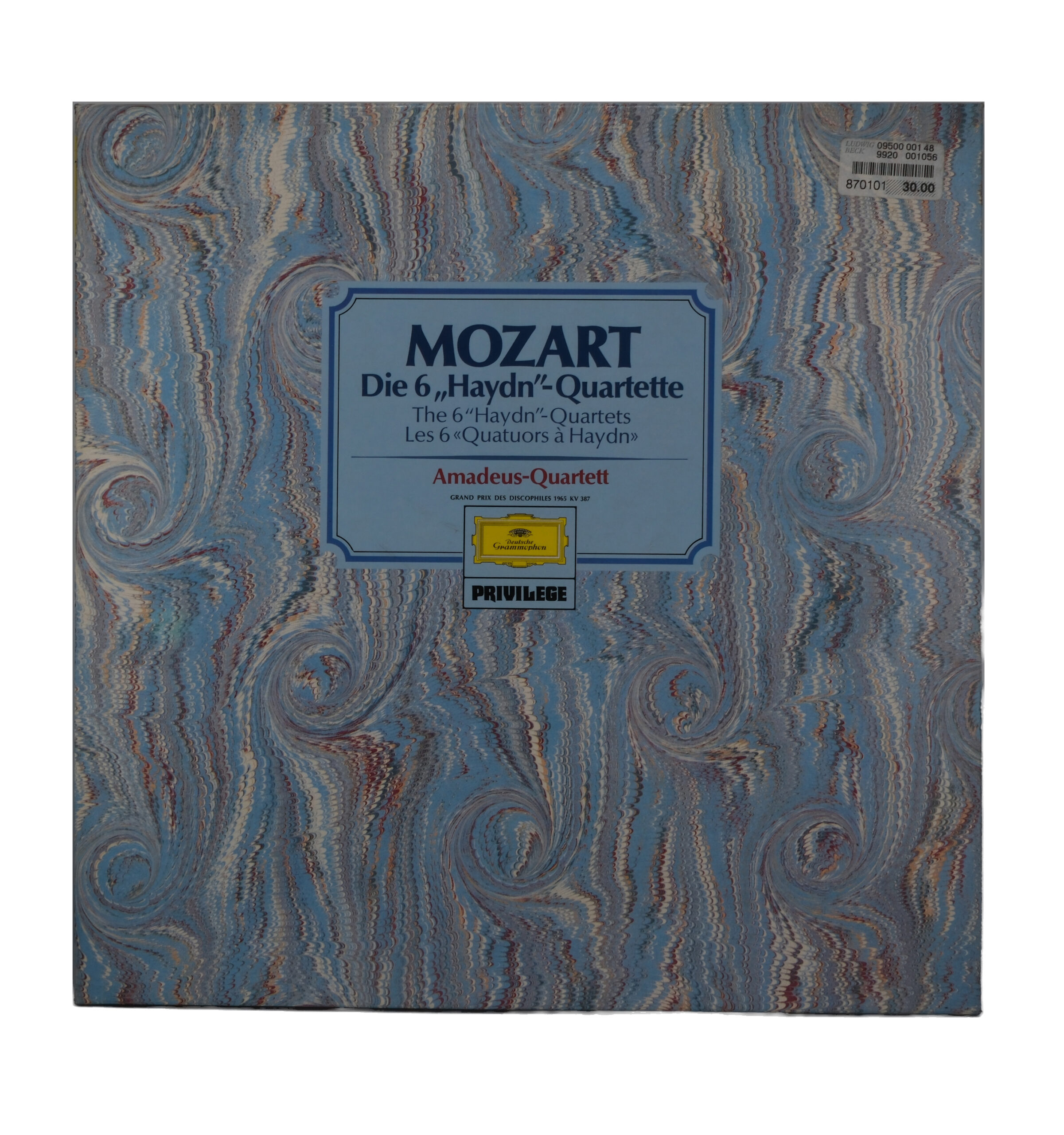 Mozart Amadeus Quartett Les 6 Quatuors à Haydn 1976