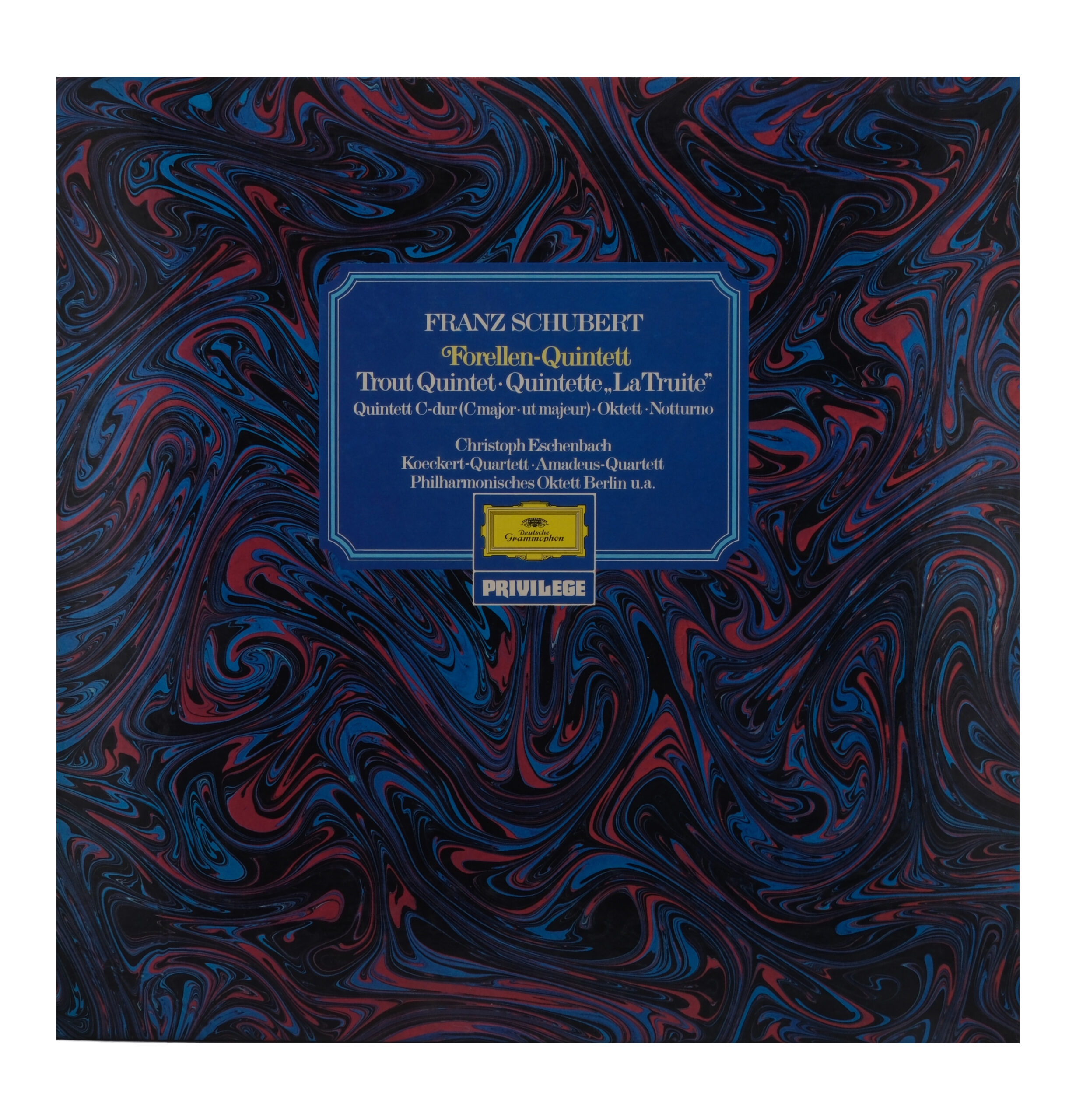 Schubert, Eschenbach : Quintette La Truite, 1975, Deutsche Grammophon