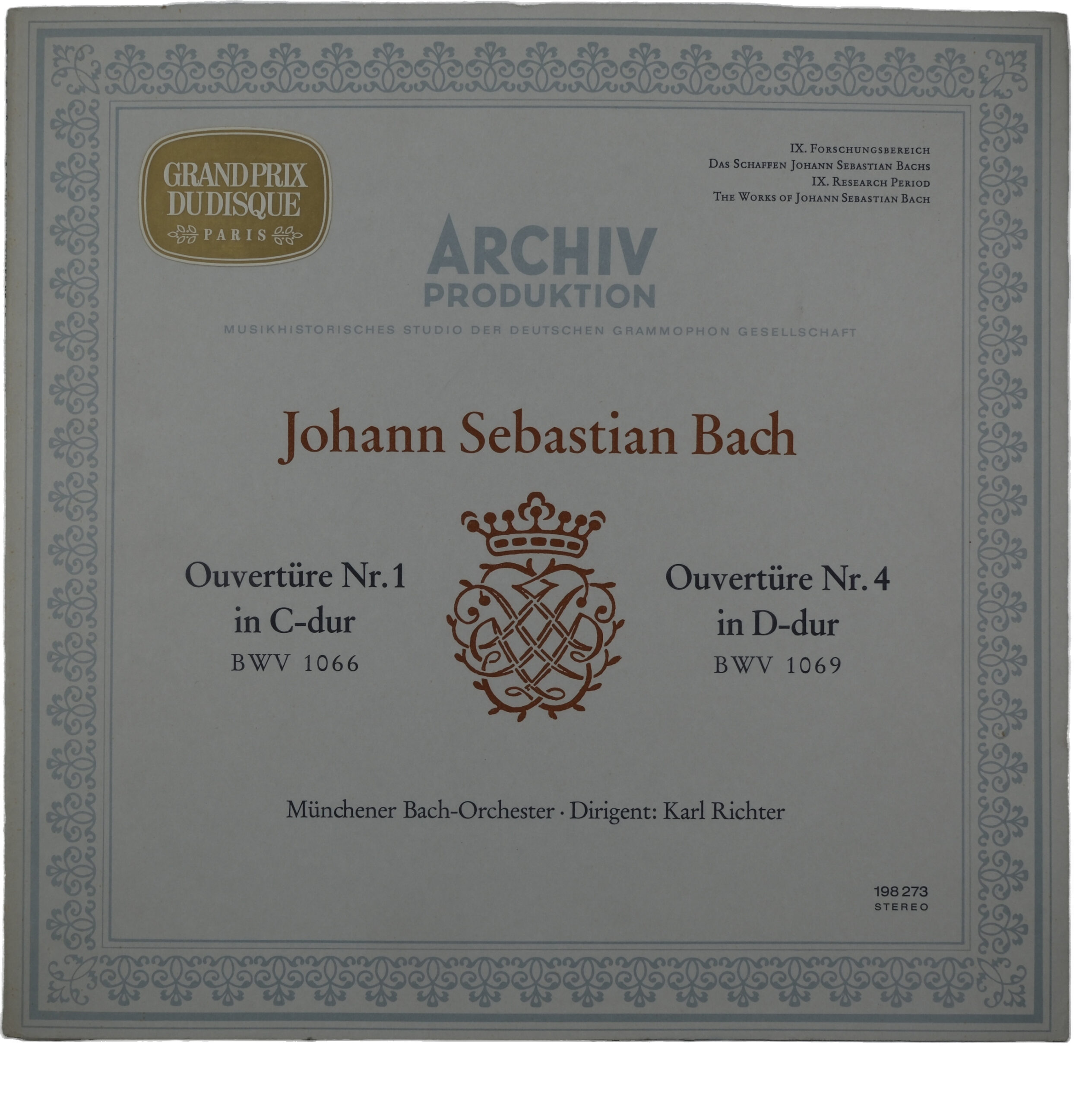 Bach, Karl Richter, Ouvertures 1 & 4, 1973