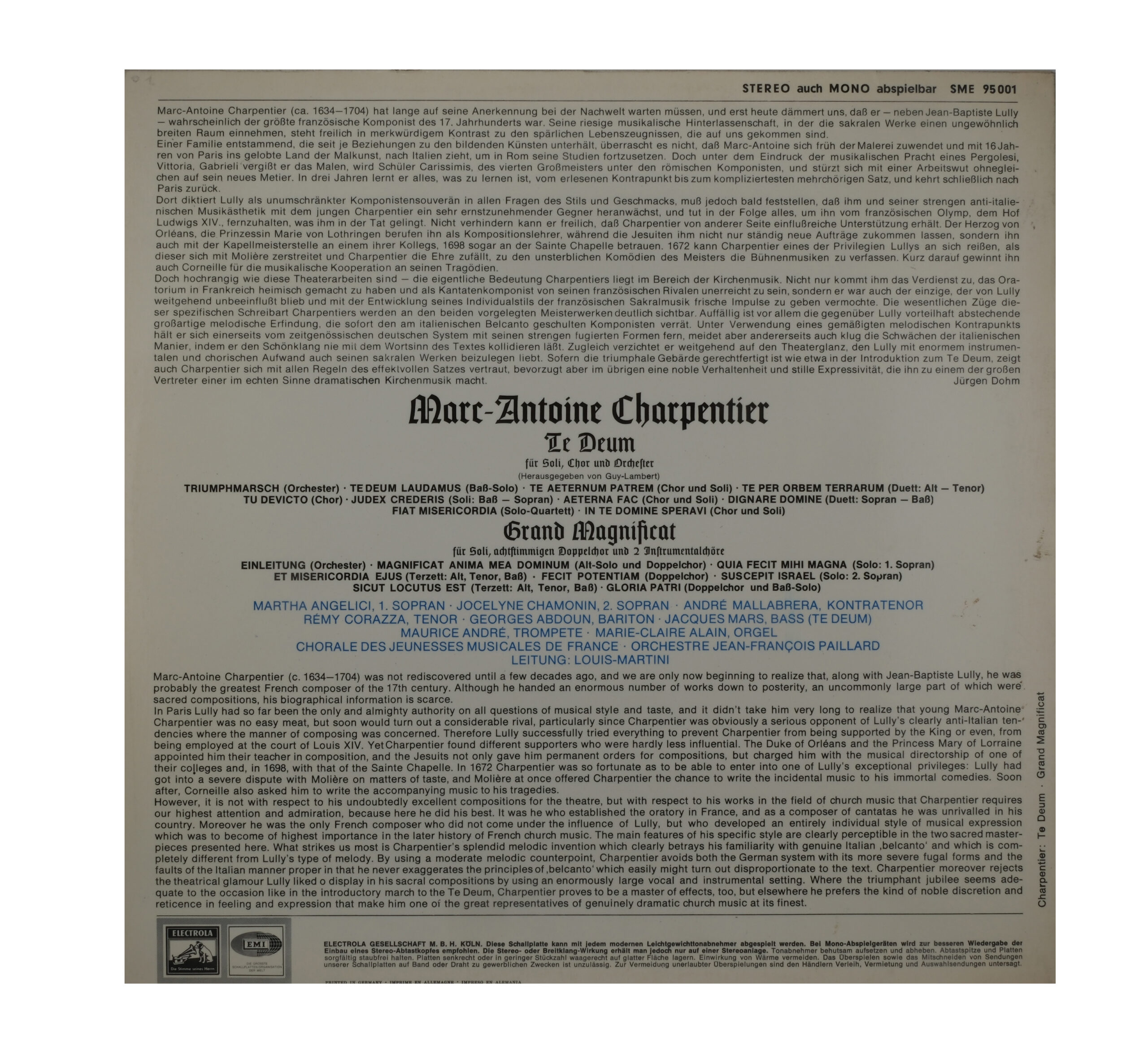Charpentier: Te Deum, Louis Martini, Orchestre Paillard – Image 2