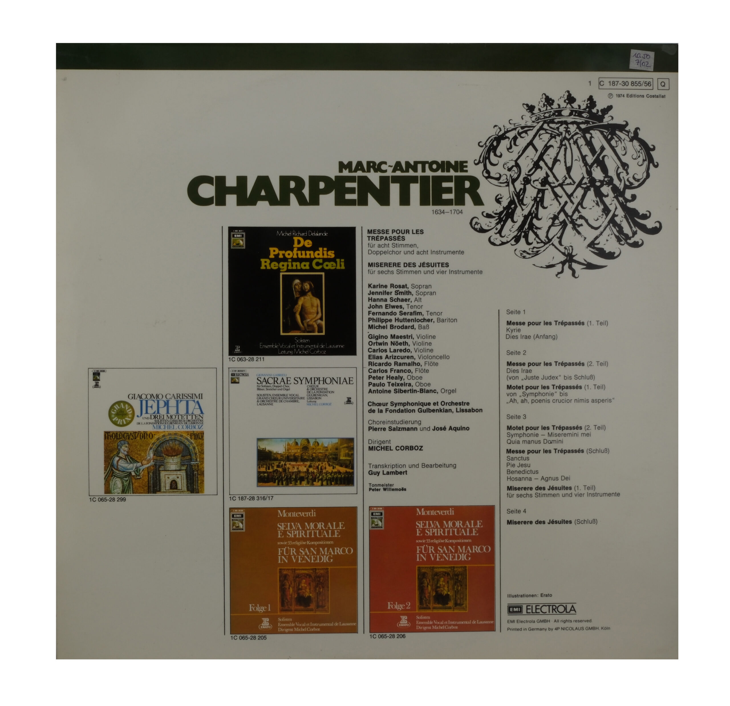Charpentier: Messe Pour Les Trépassés - Corboz, 1974 – Image 2