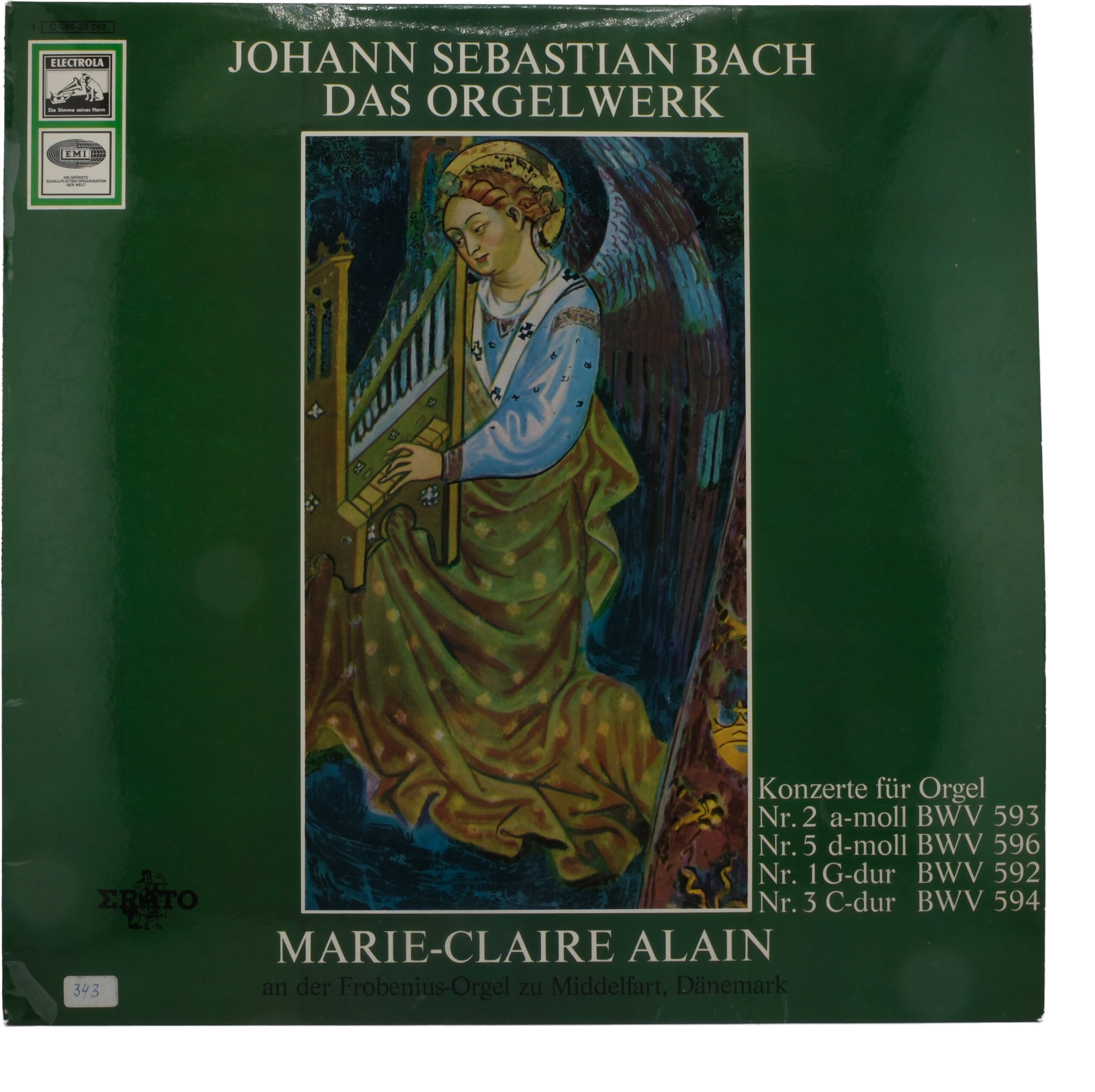 Bach - Œuvres pour Orgue - EMI Electrola - Stéréo