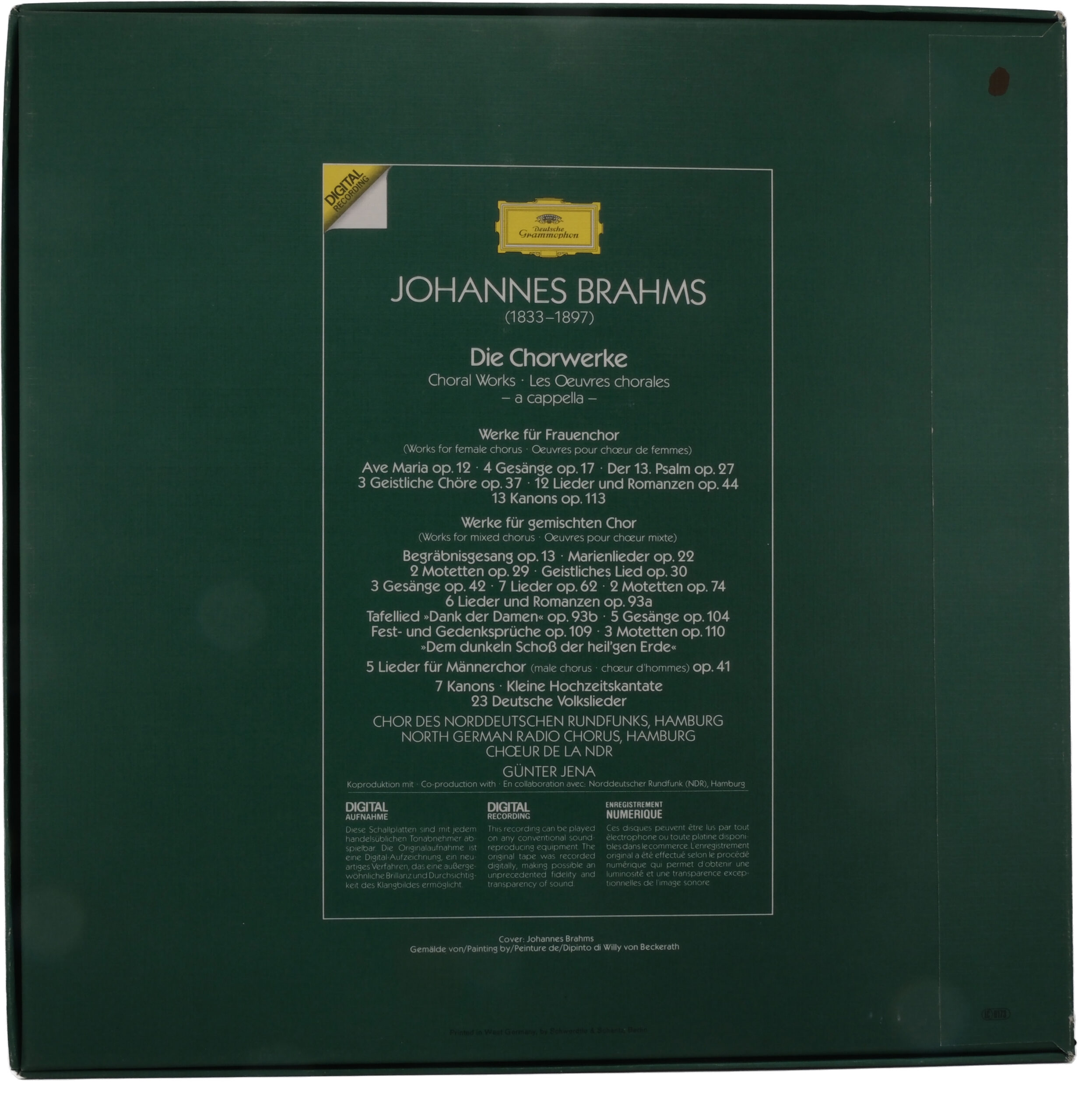 Brahms Les Œuvres Chorales Deutsche Grammophon 1983 – Image 2