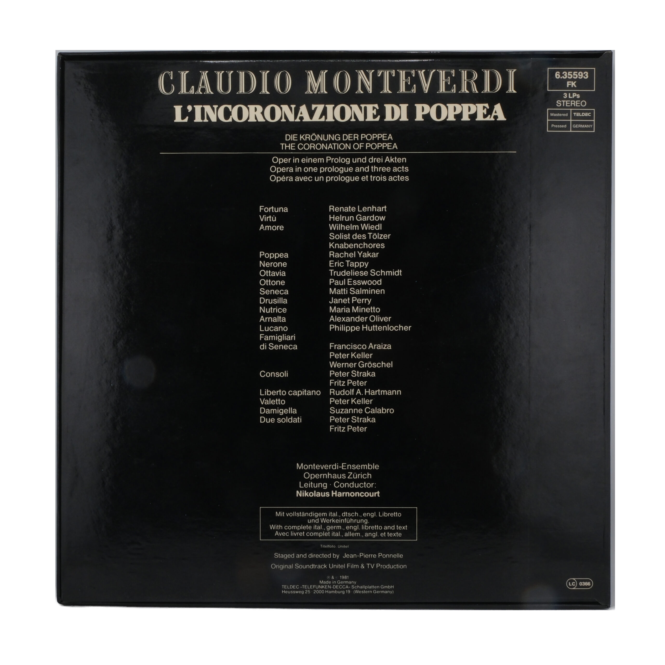 Monteverdi, Harnoncourt: L'Incoronazione di Poppea (1981) – Image 2