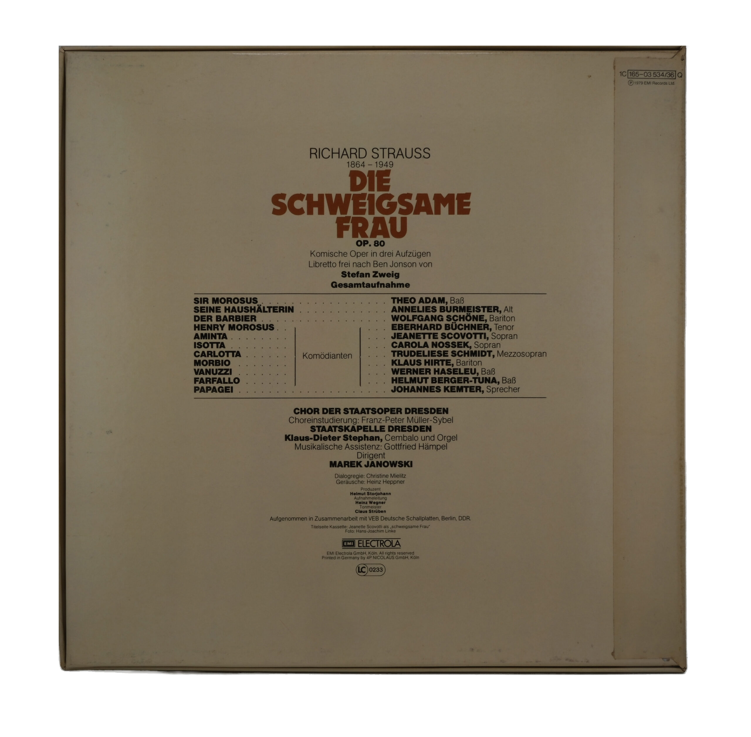 Strauss, Janowski: La Femme Silencieuse 1979, Scovotti, Adam – Image 2