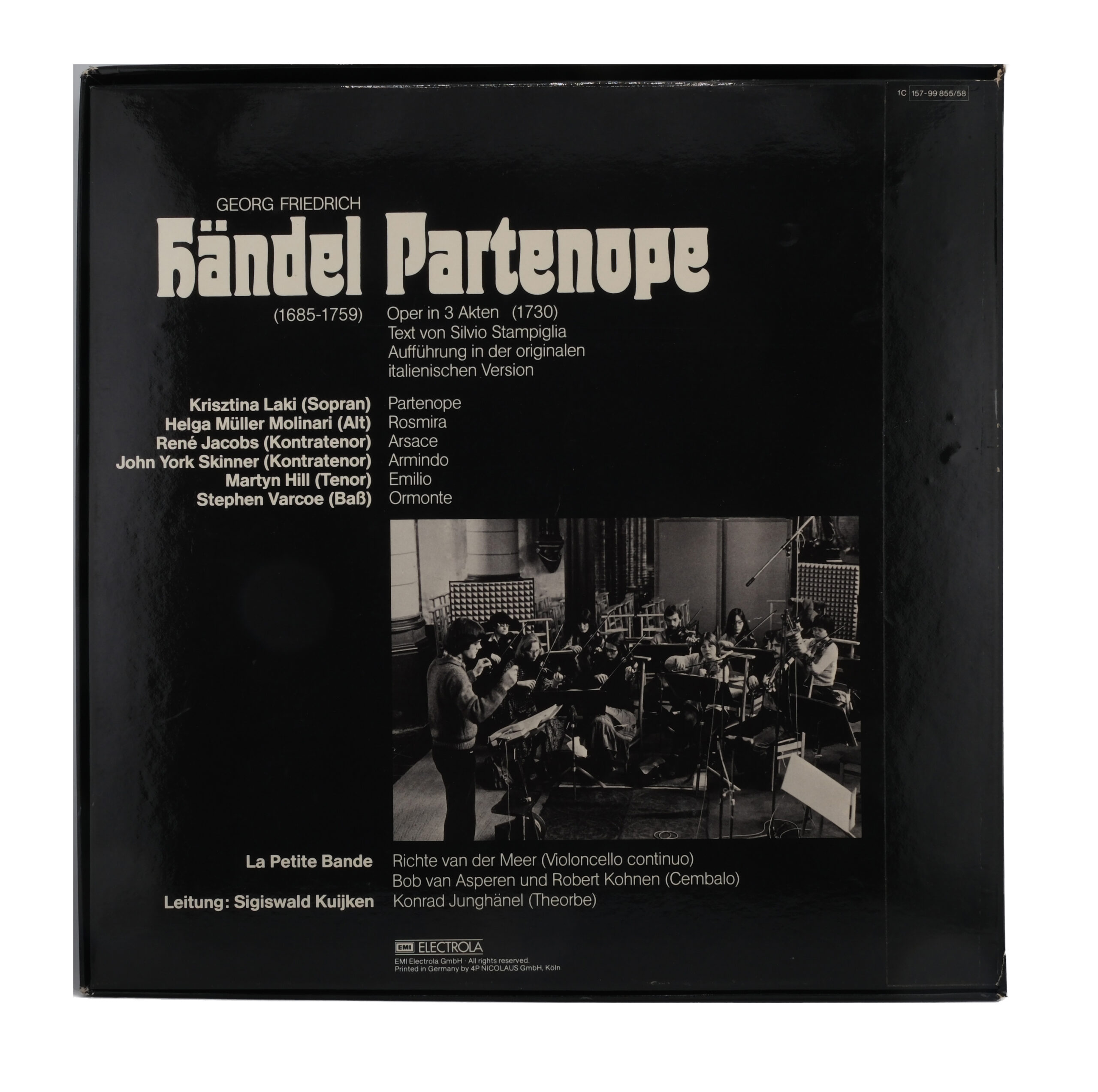 Händel Sigiswald Kuijken Partenope Opéra 1979 – Image 2